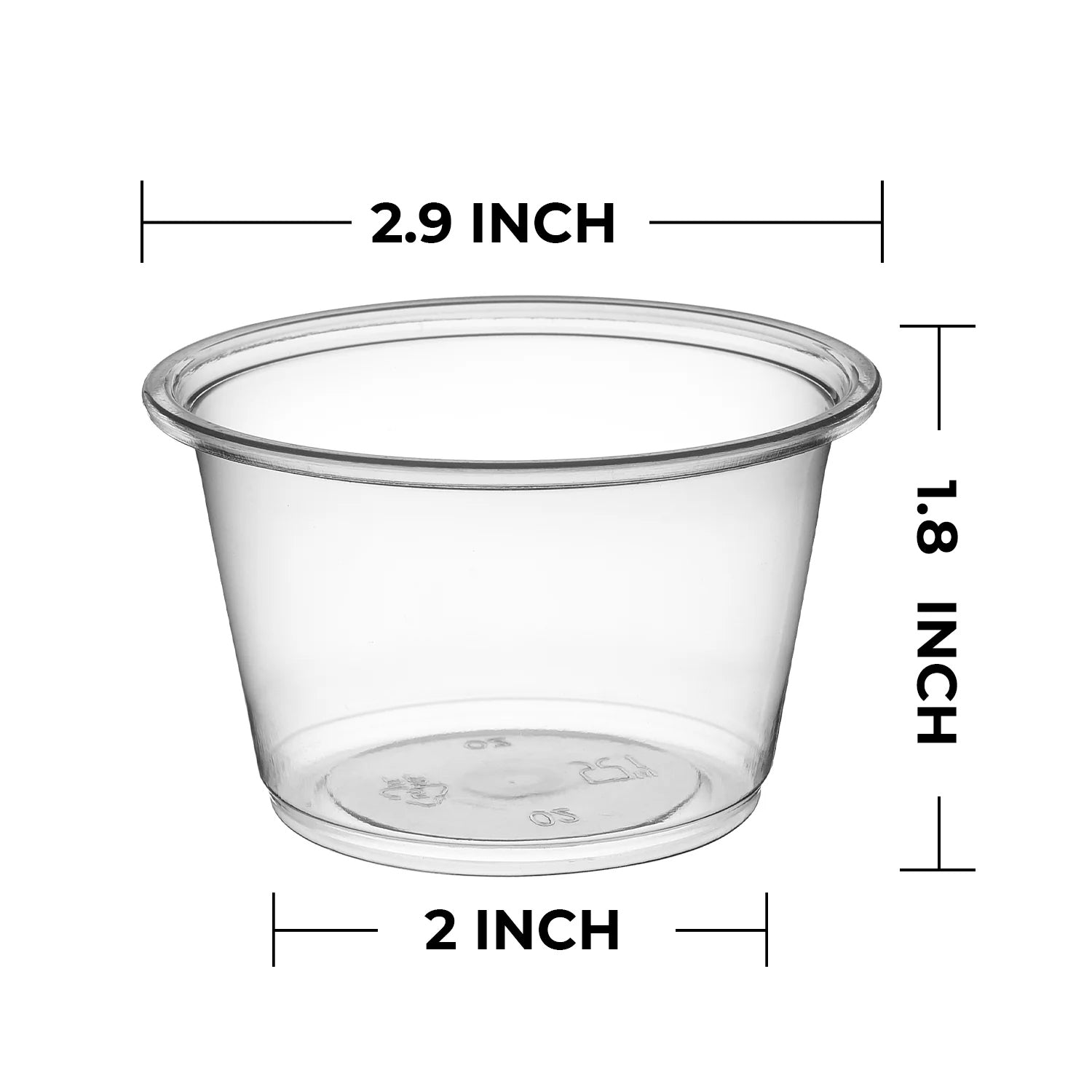 [2,500ct] 4 oz PP Plastic Portion Cups | Clear