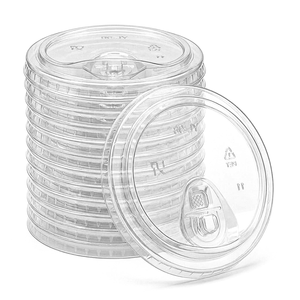 [1,000 ct] 98mm Strawless / Sip Lid | Clear | For 16-24 oz PET Cups