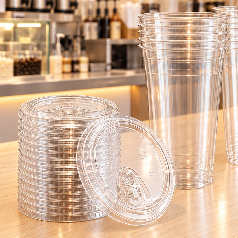 [1,000 ct] 98mm Strawless / Sip Lid | Clear | For 12-24 oz PET Cups