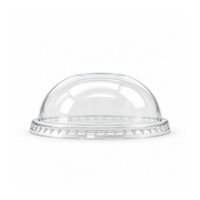 [1,000 ct] 98mm PET Dome Lids with No Hole | Clear
