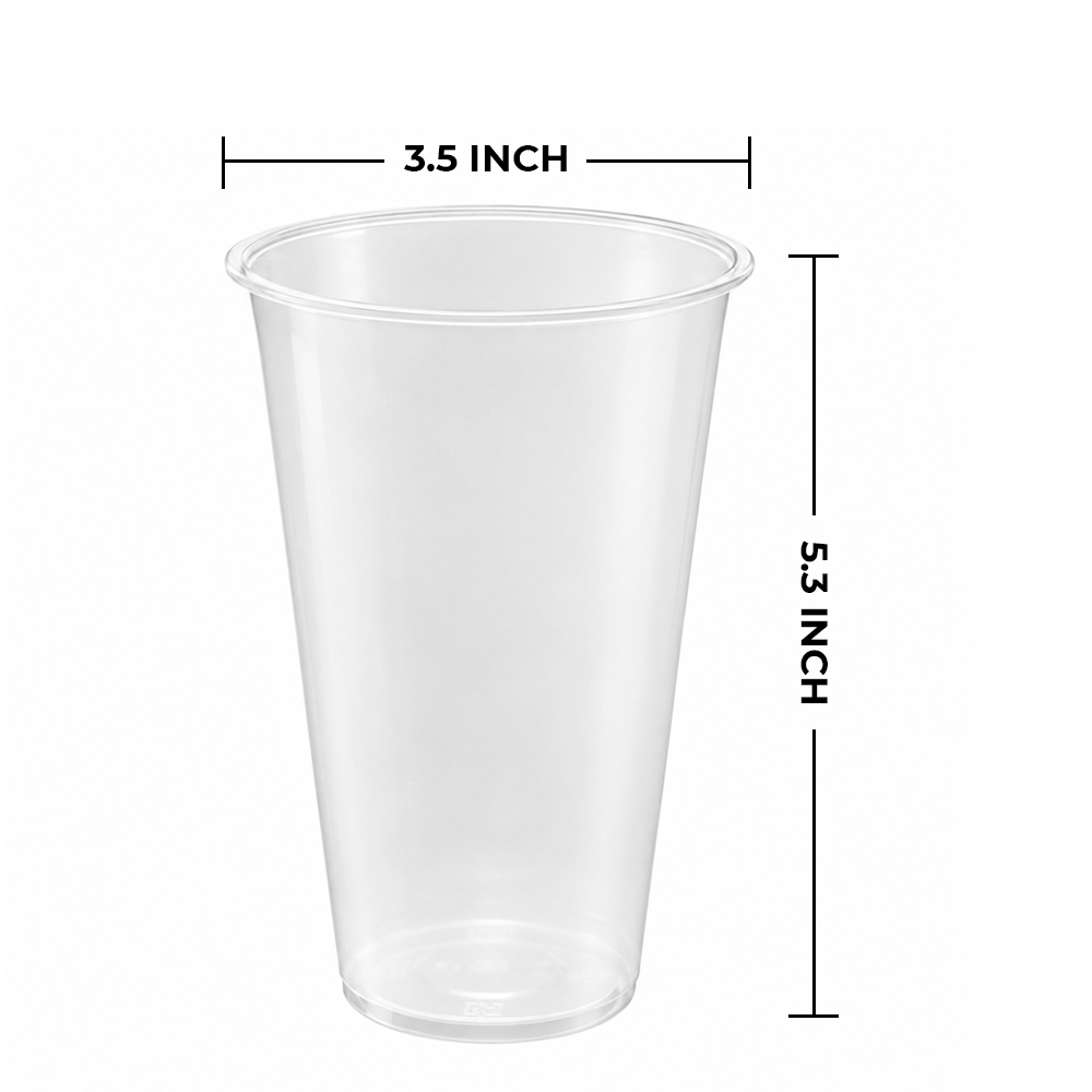 [500 ct] 16oz Tall Premium PP Cups | 90 mm | White frosted