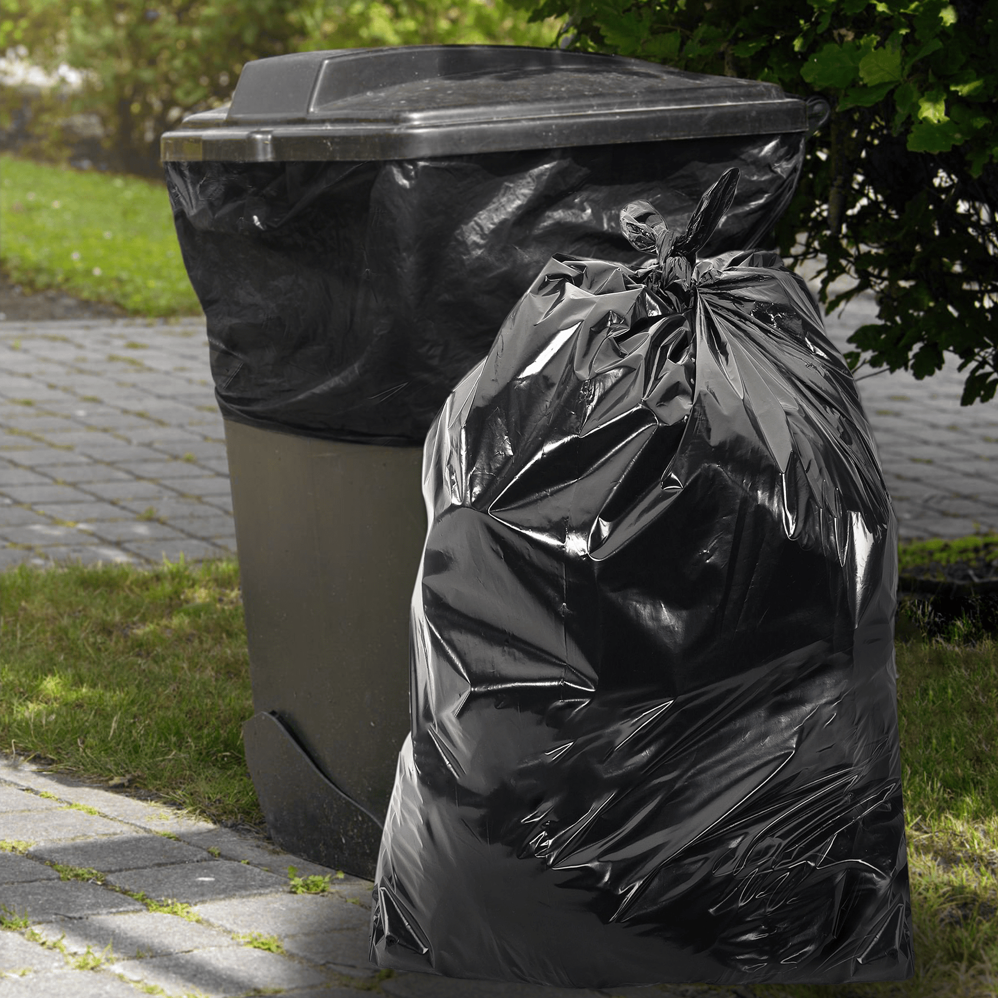[100 bags] 38" x 58" Low Density Trash Bags | 1 Mil - Biocean by Danube BlueBiocean