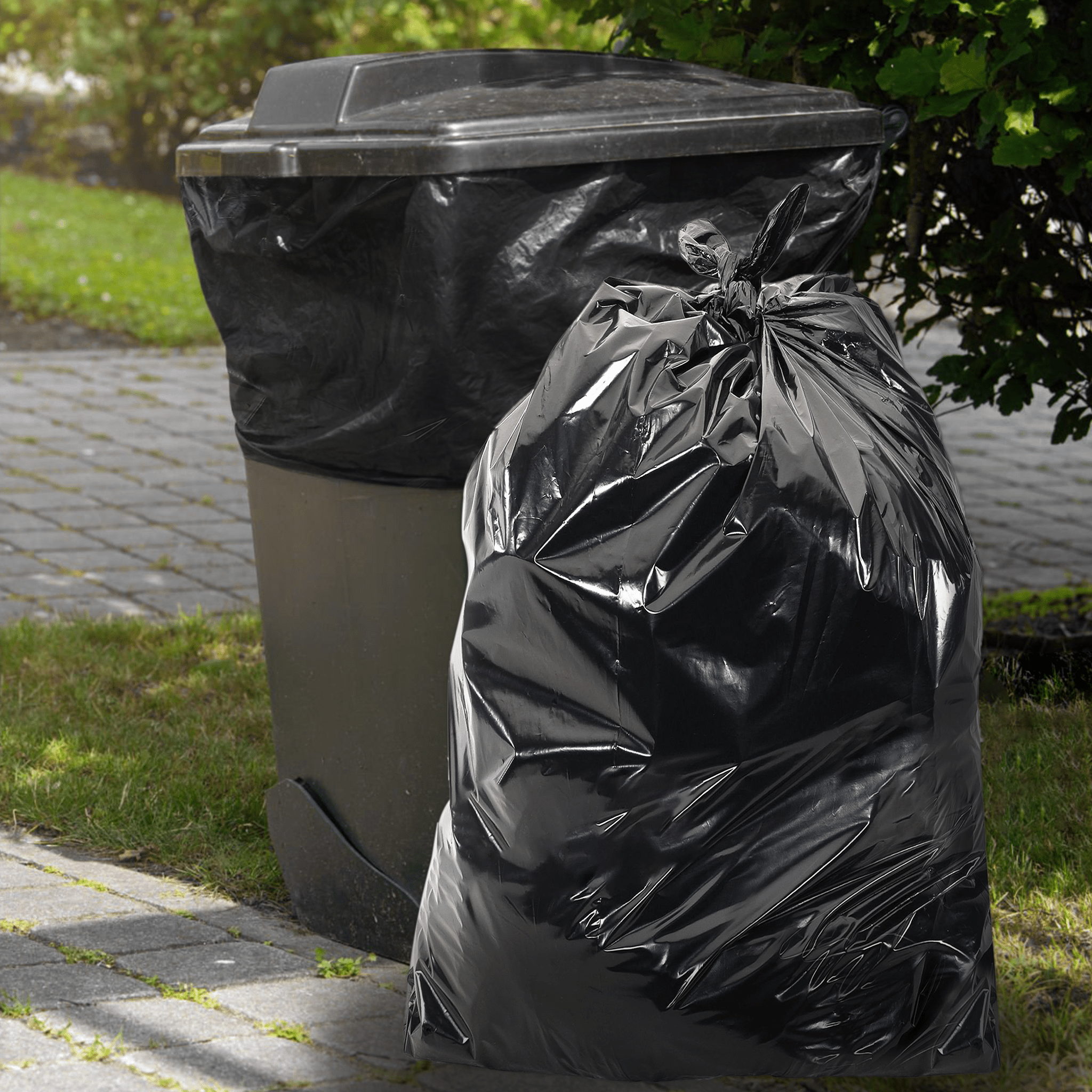 [100 bags] 38" x 58" Low Density Trash Bags | 1 Mil - Biocean by Danube BlueBiocean