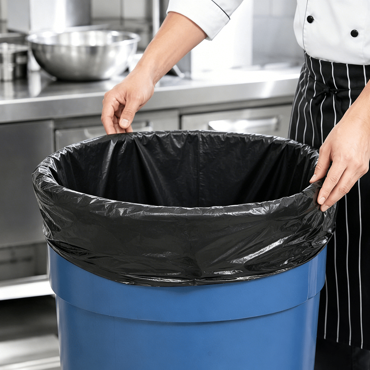 [100 ct] 38" x 58" Low Density Trash Bags | 1.2 Mil - Biocean by Danube BlueBiocean