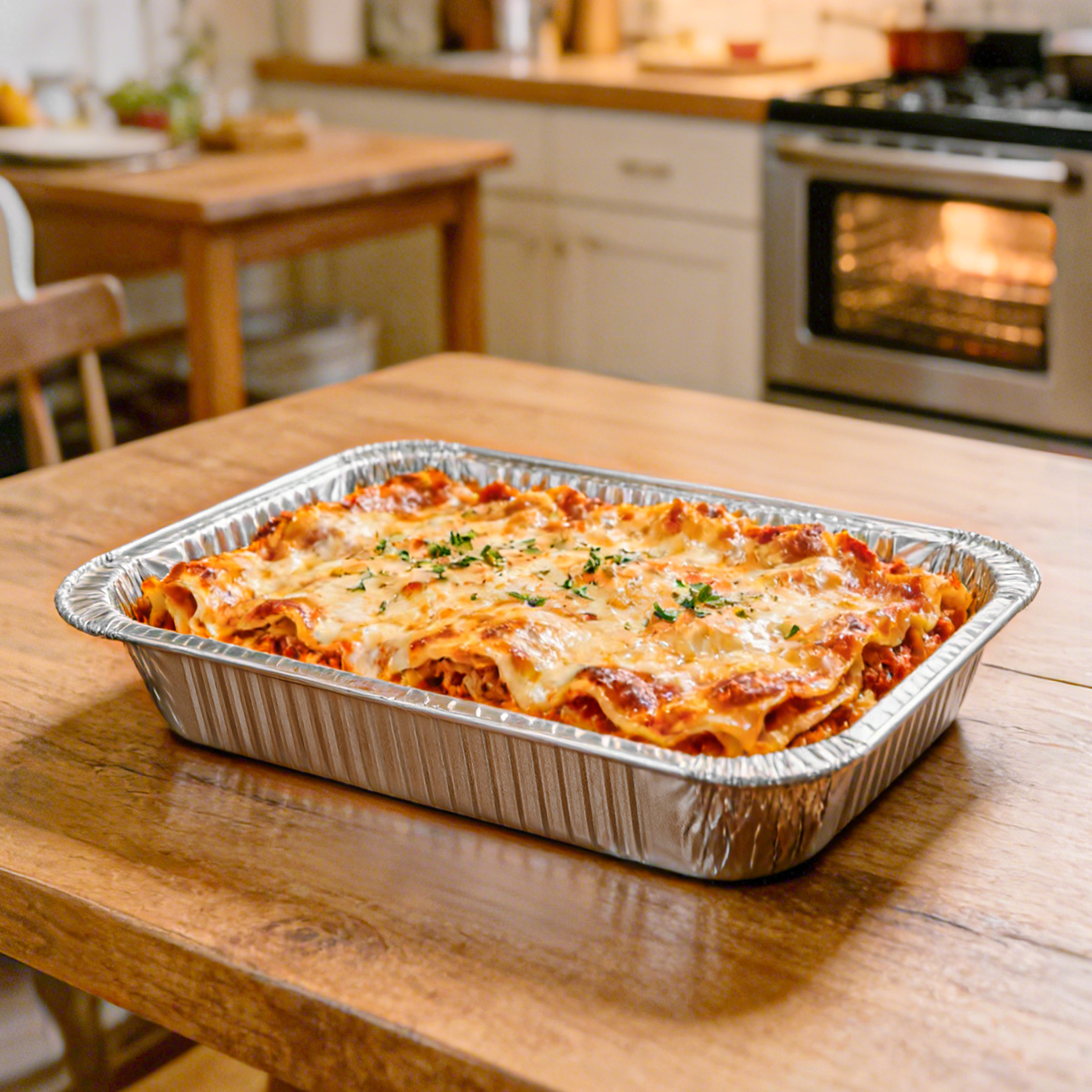 [100 ct] Half Size Foil Steam Table Pan 2" Depth | Medium - Biocean by Danube BlueBiocean