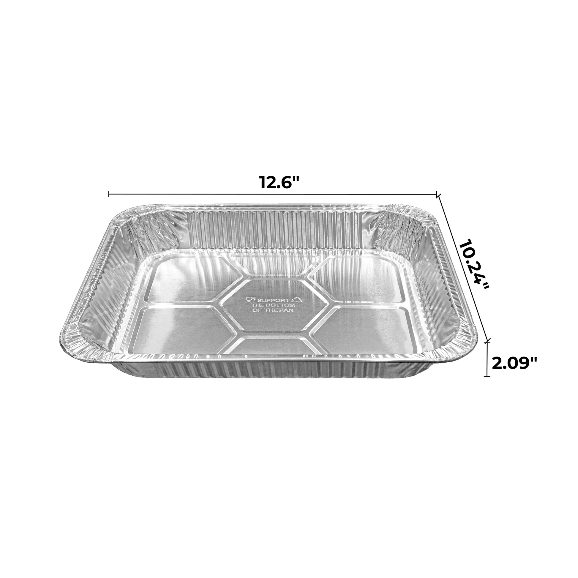 [100 ct] Half Size Foil Steam Table Pan 2" Depth | Medium - Biocean by Danube BlueBiocean