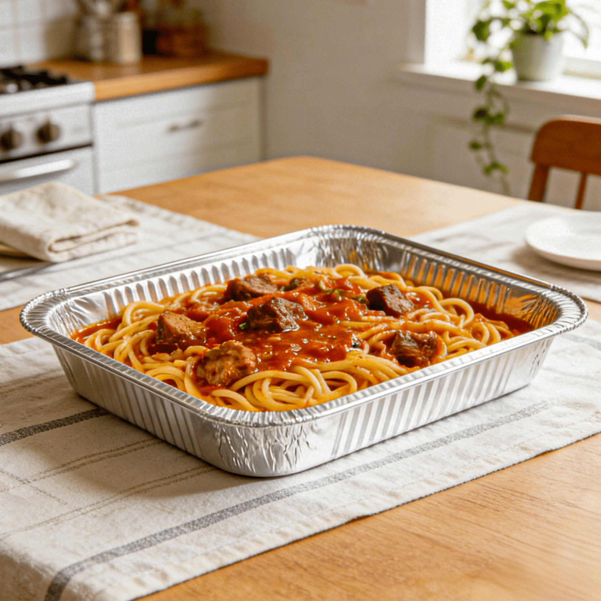 [100 ct] Half Size Foil Steam Table Pan 2" Depth | Medium - Biocean by Danube BlueBiocean
