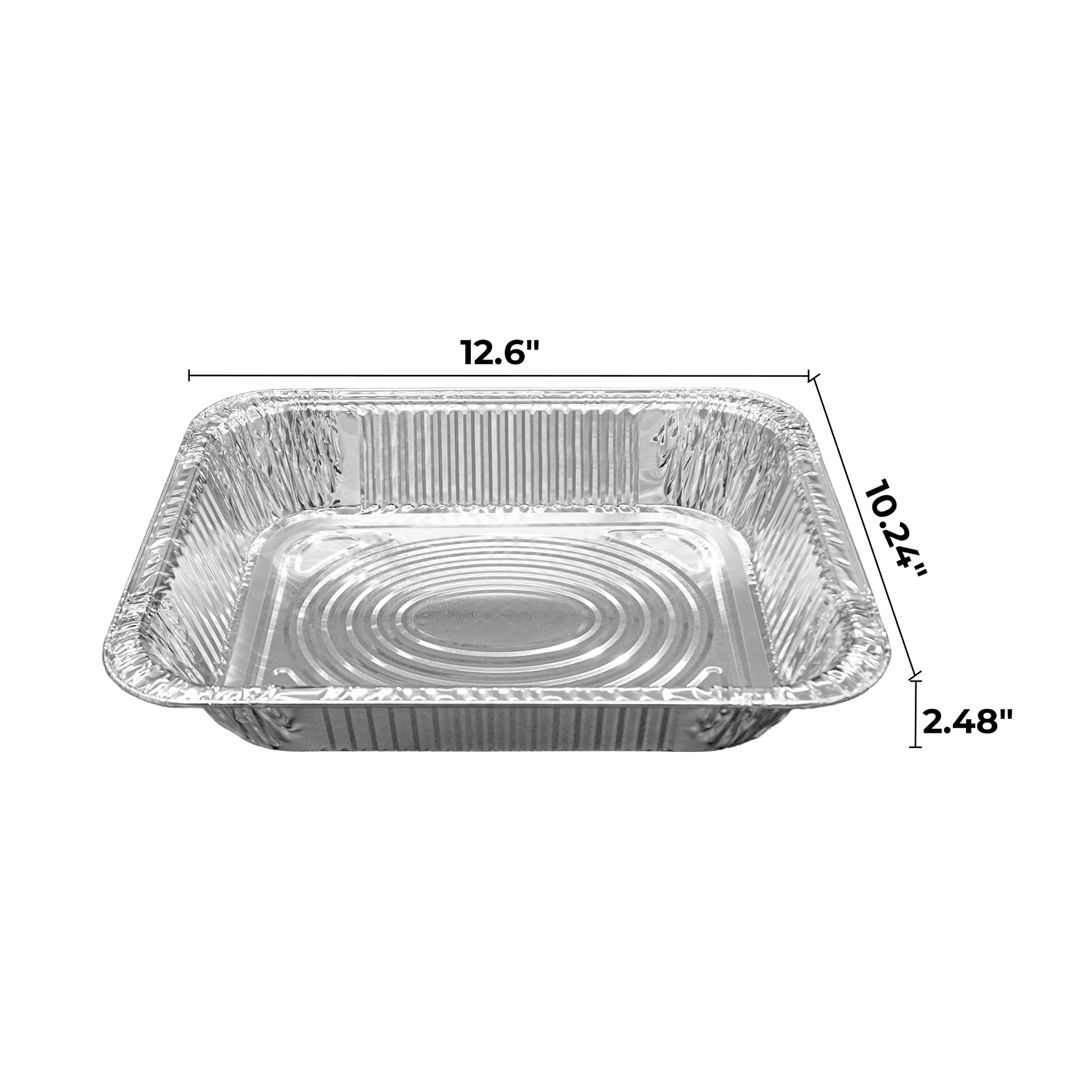 [100 ct] Half Size Foil Steam Table Pan 2.48" Depth | Deep - Biocean by Danube BlueBiocean