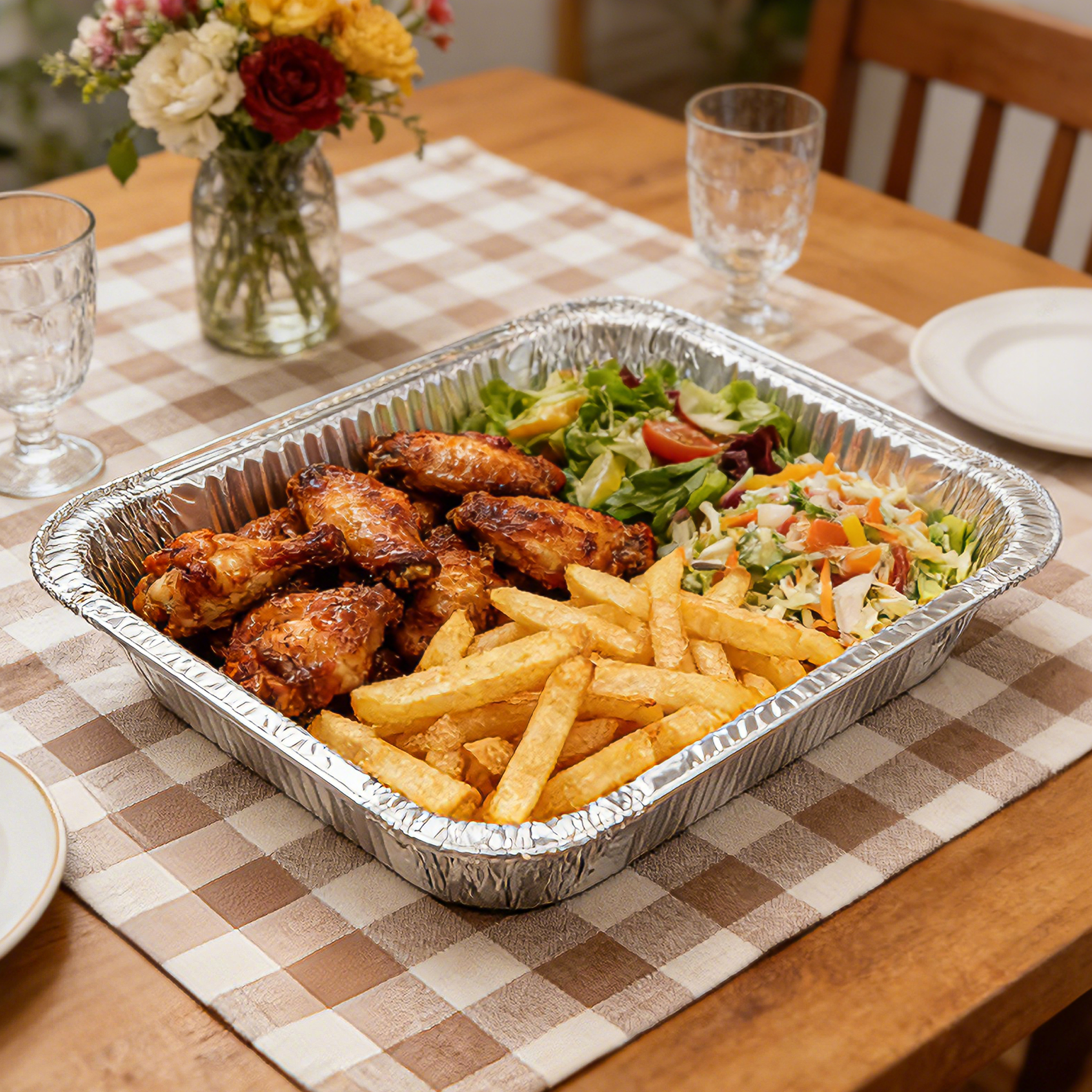 [100 ct] Half Size Foil Steam Table Pan 2.48" Depth | Deep - Biocean by Danube BlueBiocean