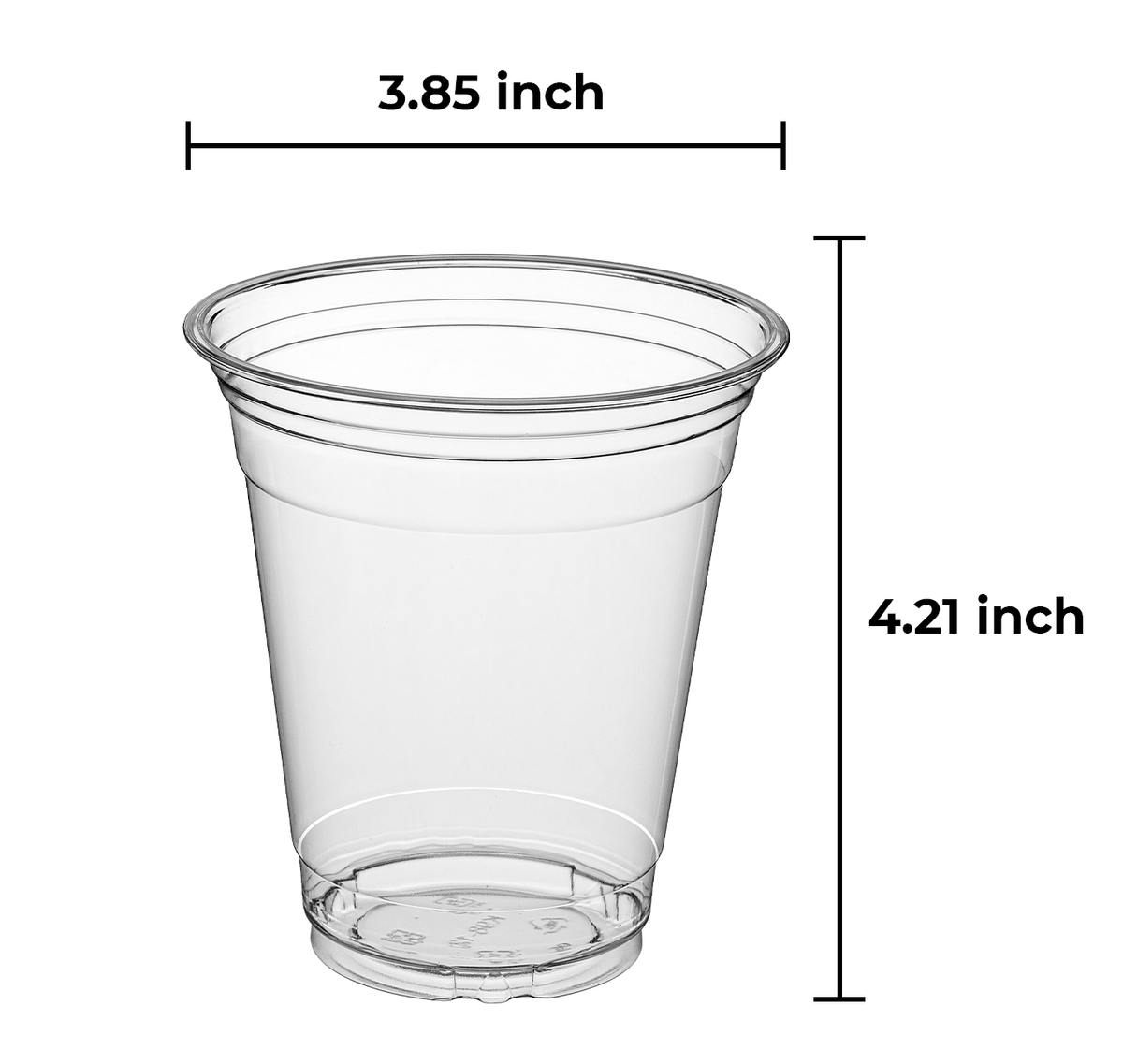 [1,000 ct] 12 oz PET Cold Cups | 98mm | Clear - Biocean by Danube BlueBiocean