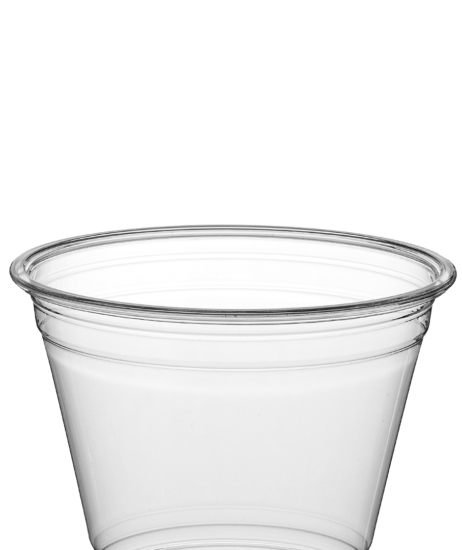 [1,000 ct] 9 oz PET Cold Cups | 92mm | Clear - Biocean by Danube BlueBiocean