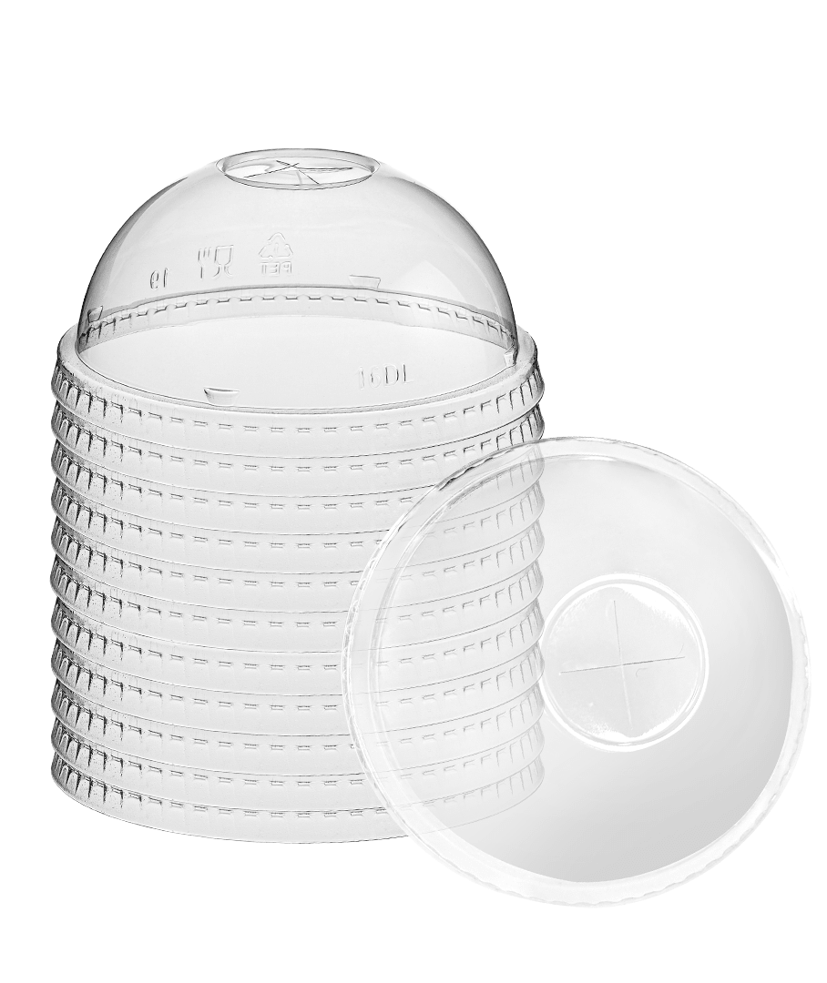 [1,000 ct] 98mm PET Dome Lids | Clear - Biocean by Danube BlueBiocean