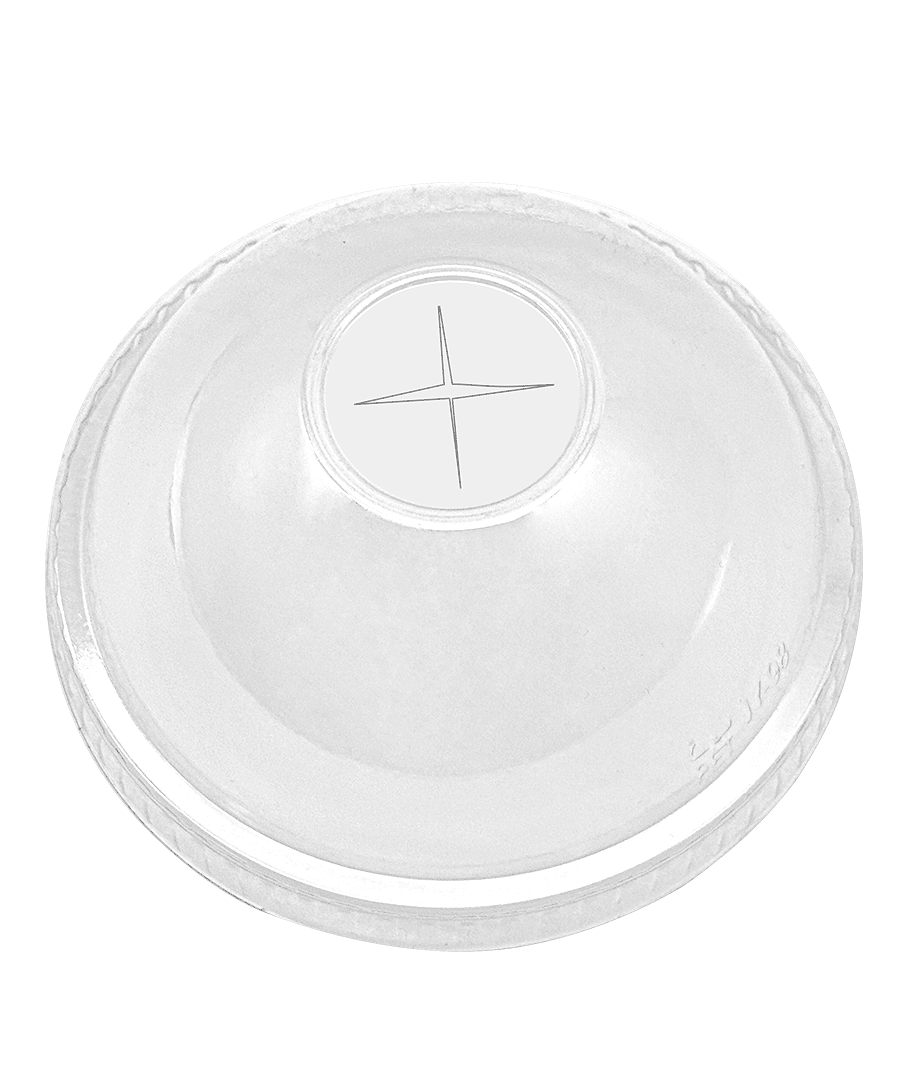 [1,000 ct] 98mm PET Dome Lids | Clear - Biocean by Danube BlueBiocean
