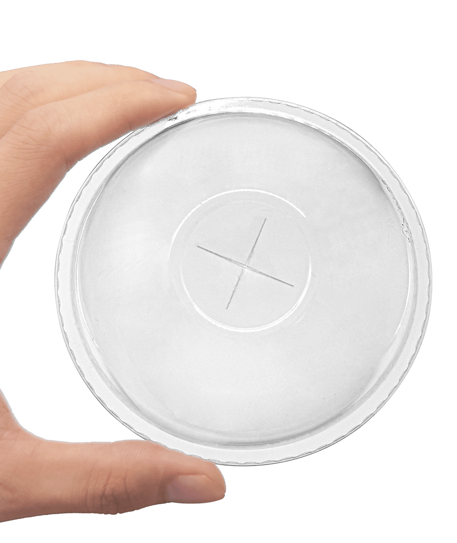 [1,000 ct] 98mm PET Dome Lids | Clear - Biocean by Danube BlueBiocean