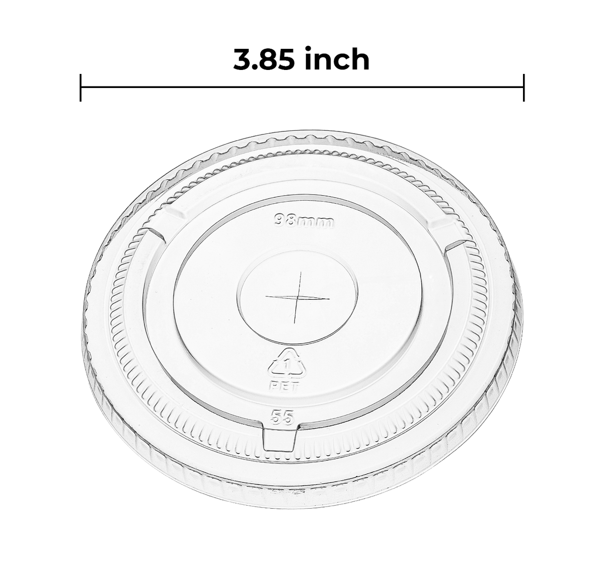[1,000 ct] 98mm PET Flat Lids | Clear - Biocean by Danube BlueBiocean