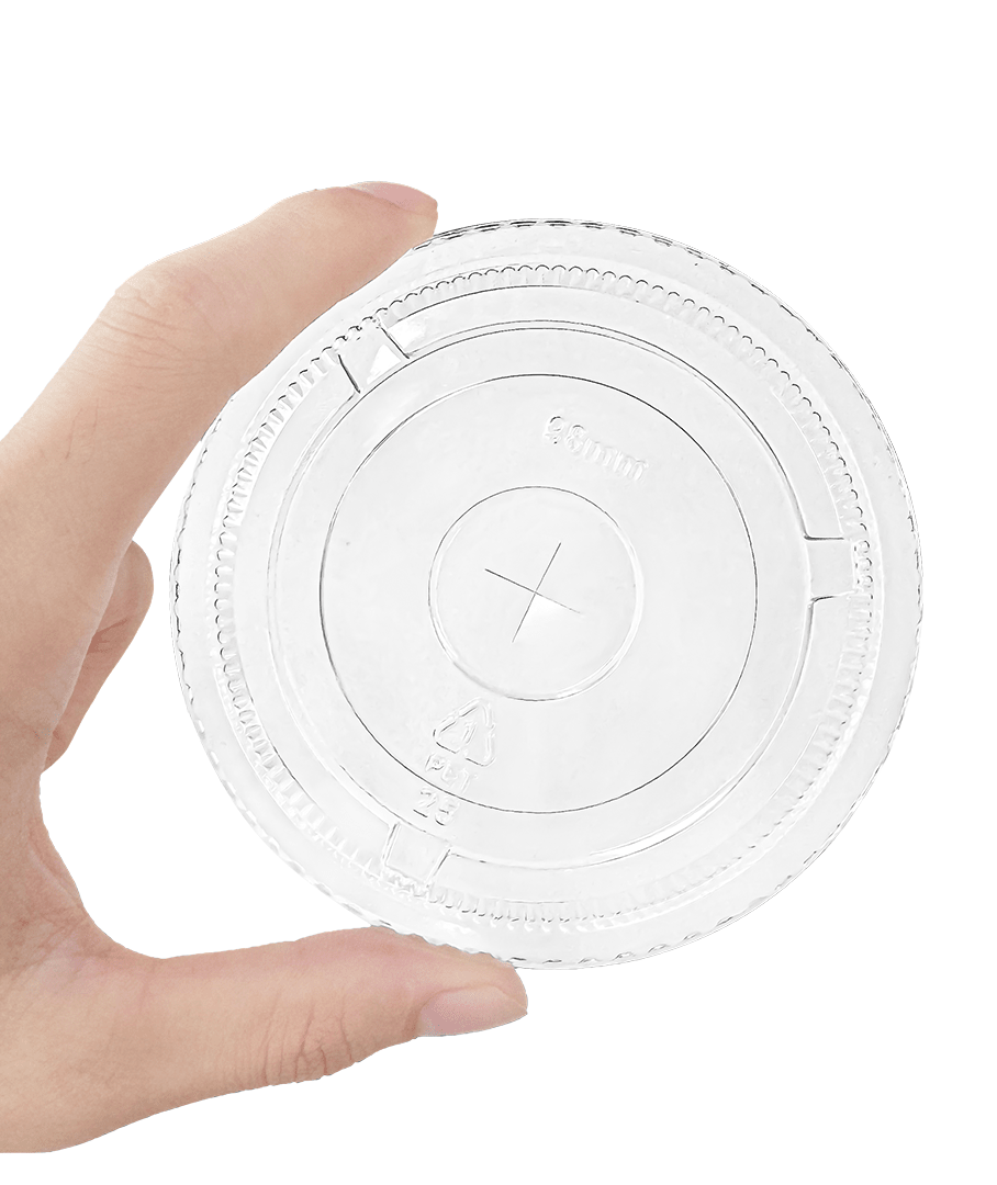 [1,000 ct] 98mm PET Flat Lids | Clear - Biocean by Danube BlueBiocean