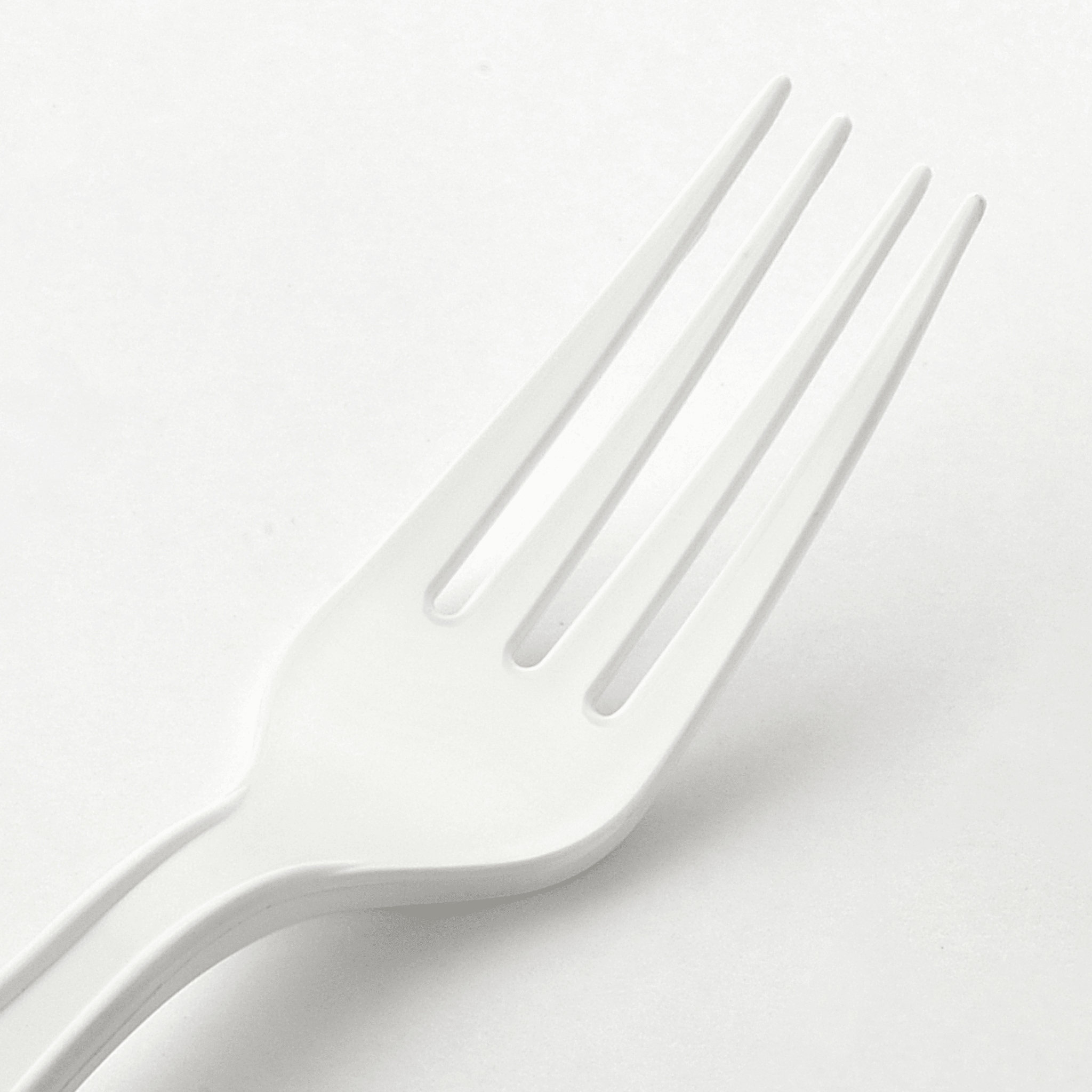 [1,000 ct] PP Plastic Extra Heavy Weight Forks | White - Biocean by Danube BlueBiocean