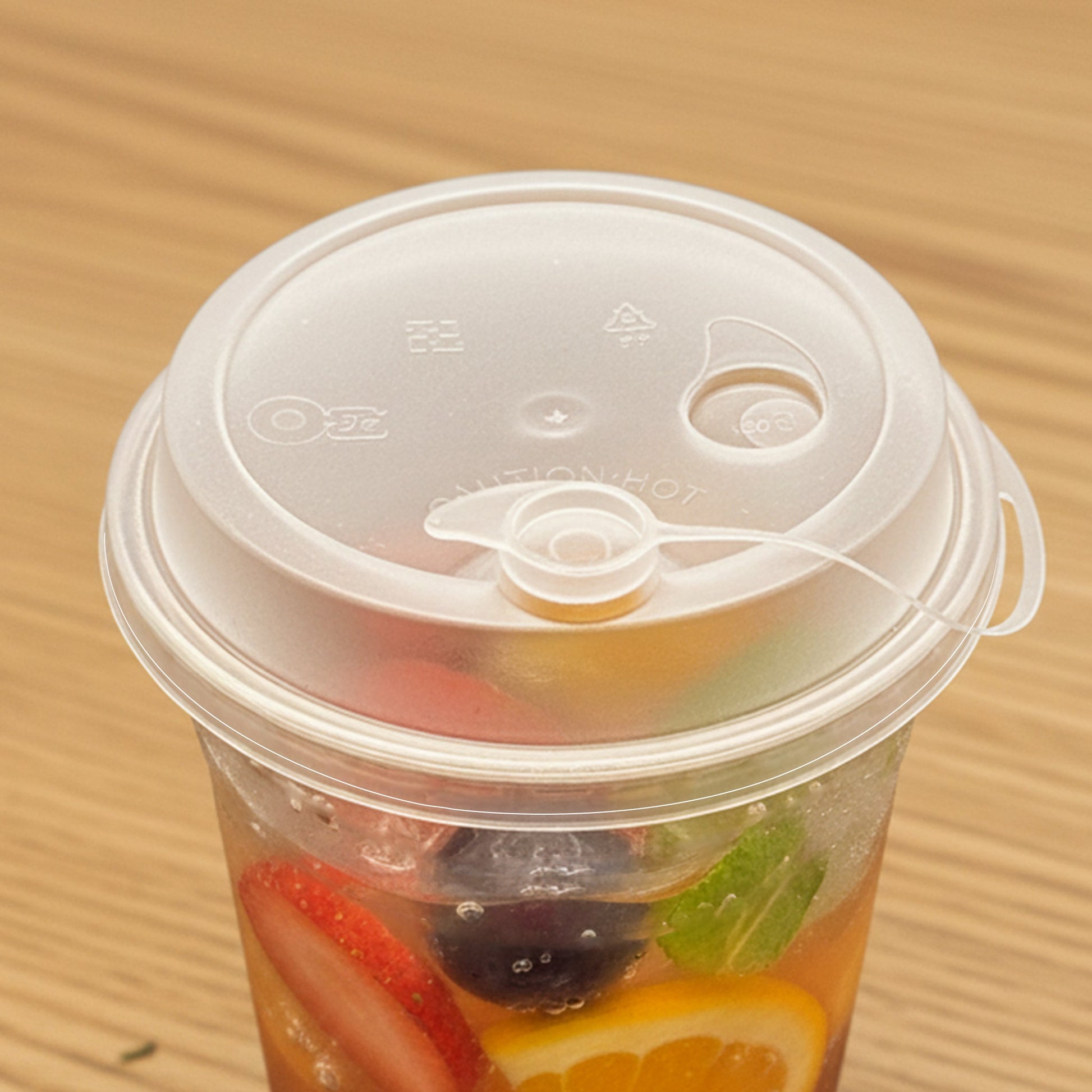 [1,000 ct] PP Plastic Sipper Dome Lids | 90 mm | Clear - Biocean by Danube BlueBiocean
