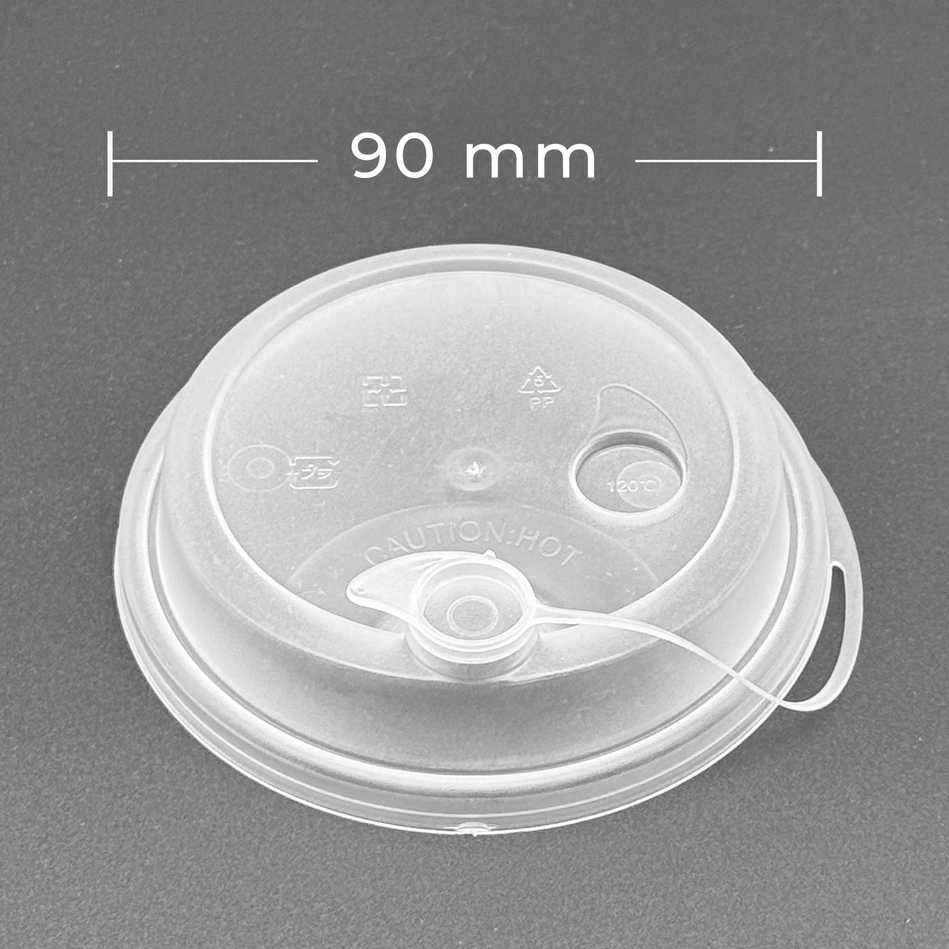 [1,000 ct] PP Plastic Sipper Dome Lids | 90 mm | Clear - Biocean by Danube BlueBiocean