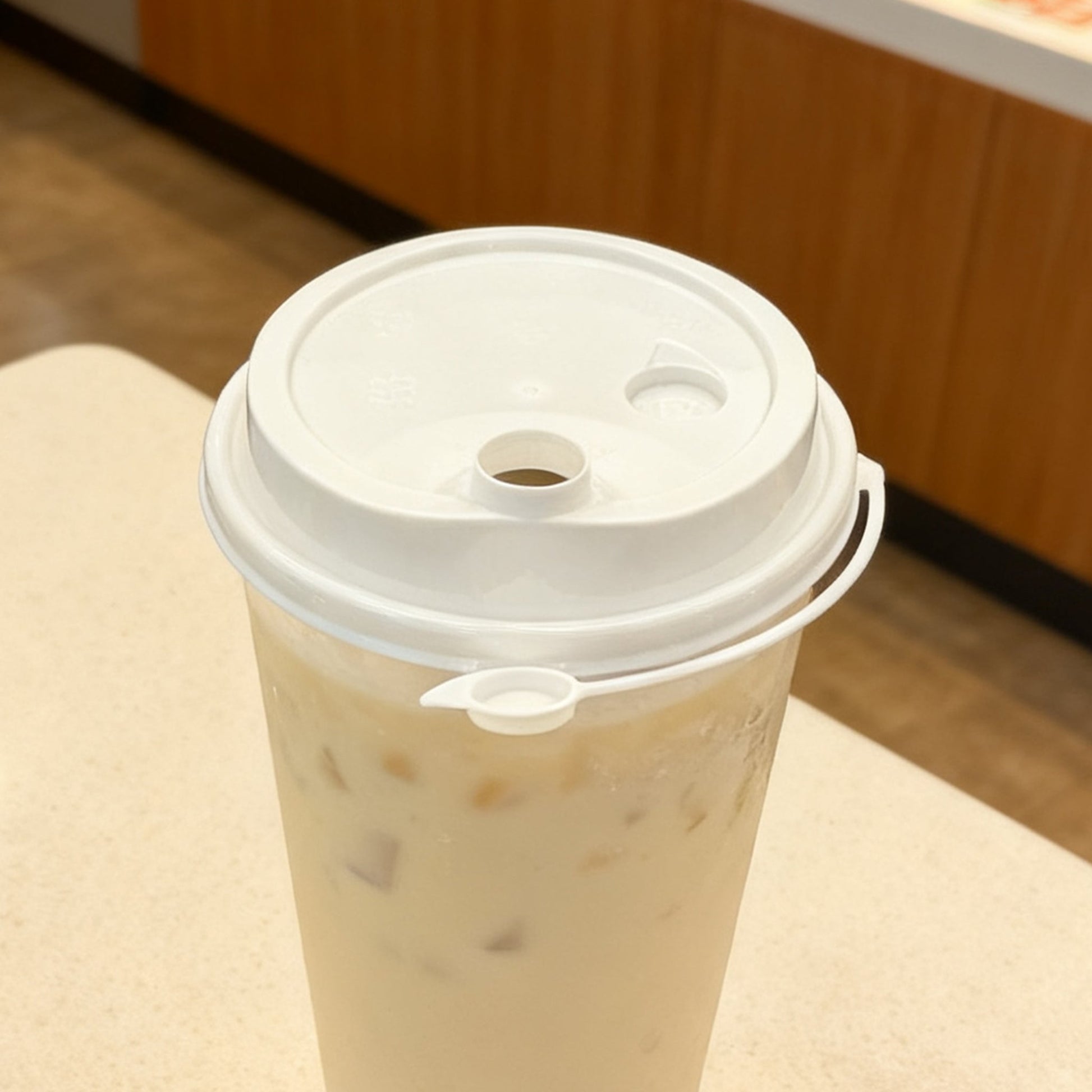 [1,000 ct] PP Plastic Sipper Dome Lids | 90 mm | White - Biocean by Danube BlueBiocean