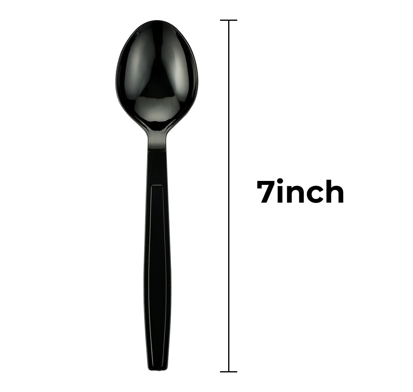 [1,000] PS Plastic Heavy Weight Soup Spoons | Black - Biocean by Danube BlueBiocean
