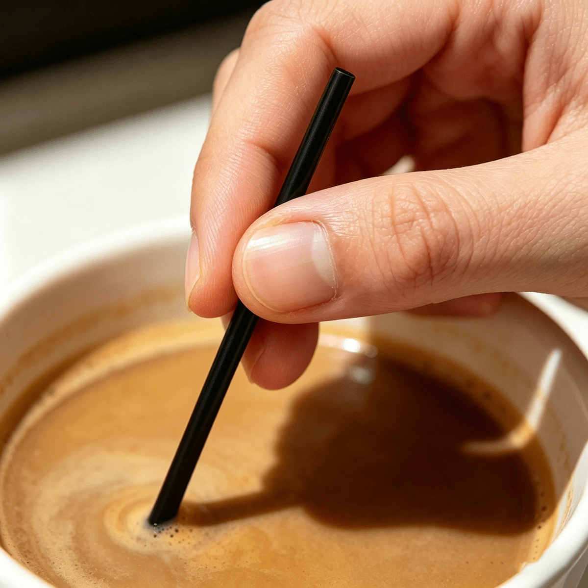 [10,000ct] 5.5" Unwrapped Coffee Stirrer / Sip Straw | Black - Biocean by Danube BlueBiocean
