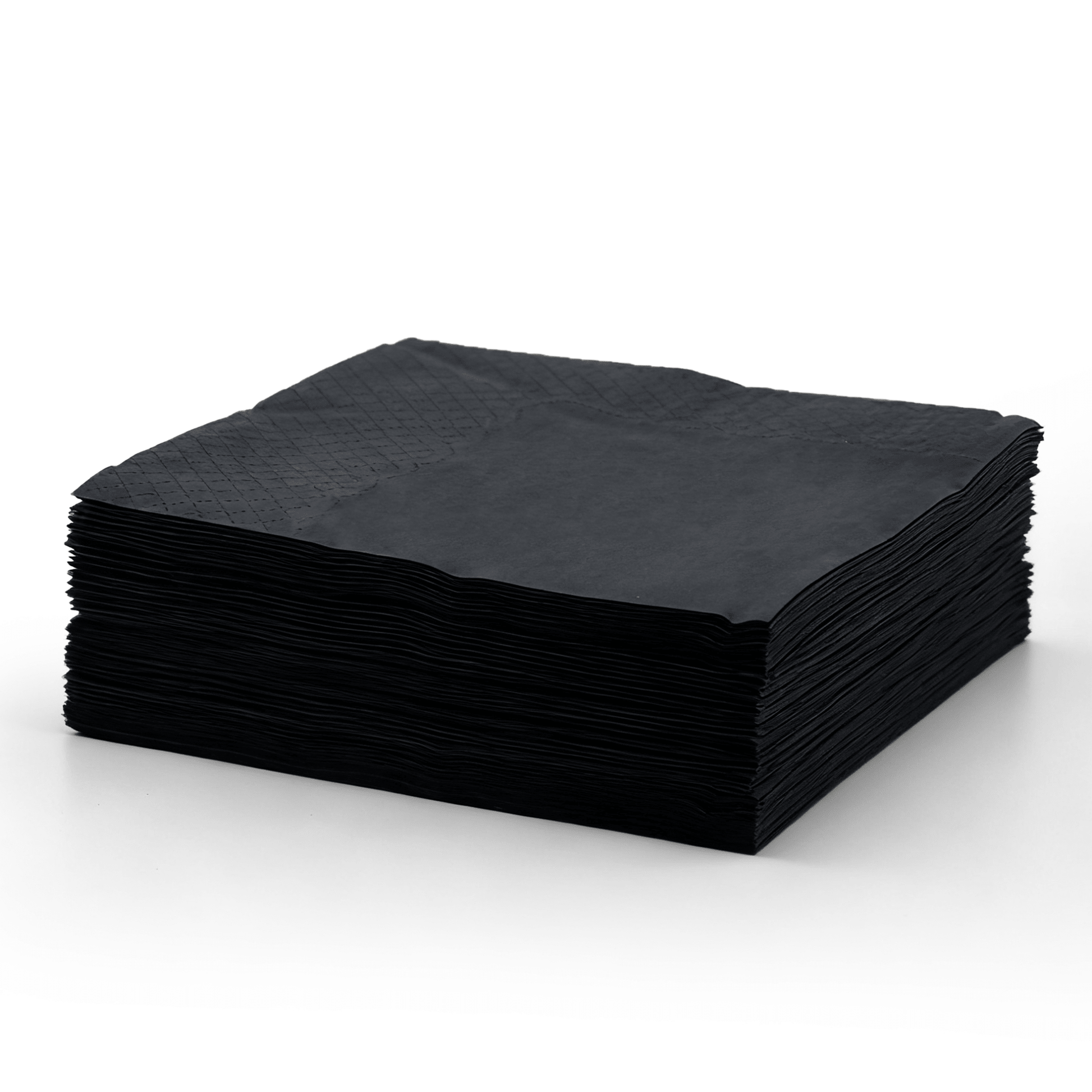 [1,000ct] 10" x 10" 2-Ply Beverage Napkins | 1/4 Fold | Black - Biocean by Danube BlueBiocean