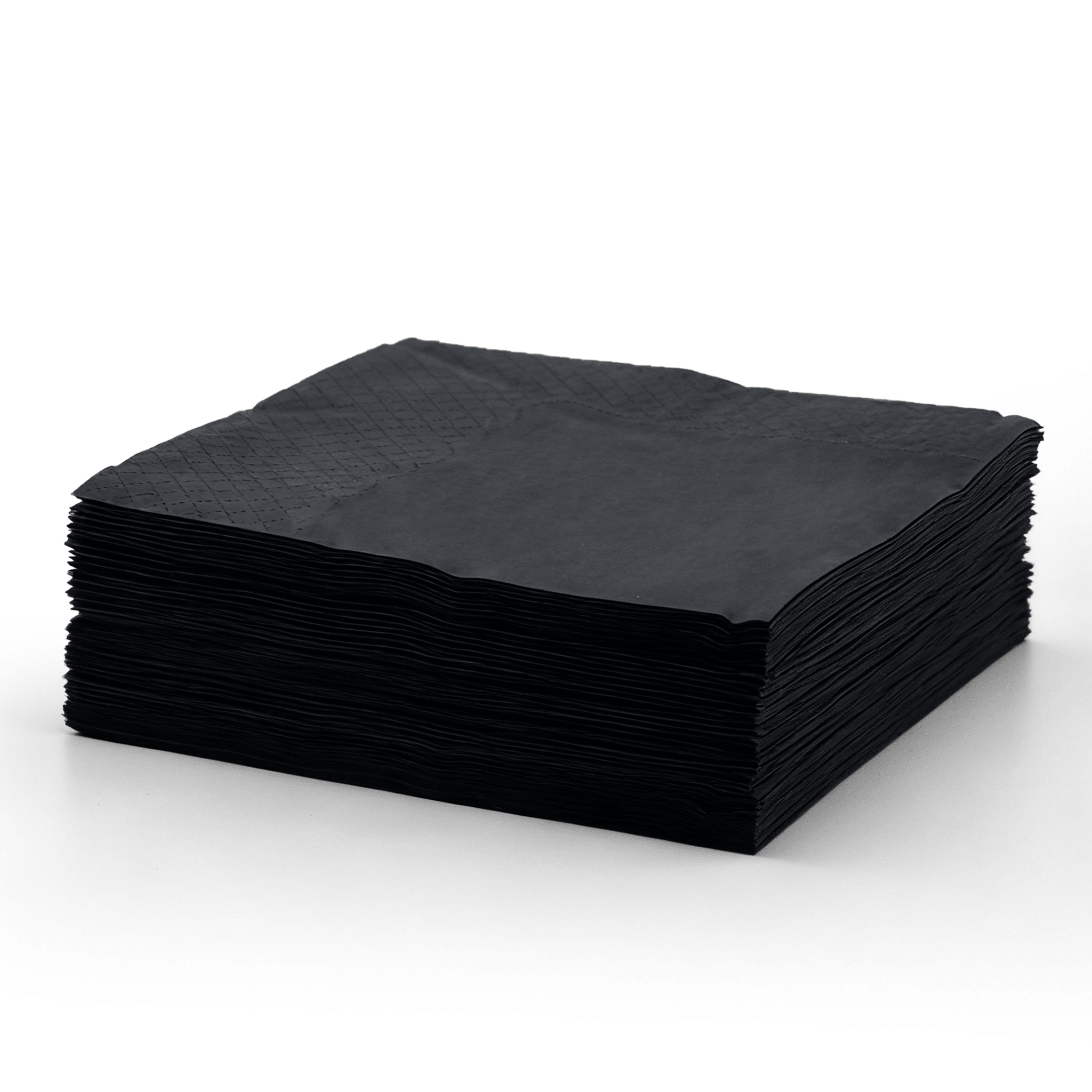 [1,000ct] 10" x 10" 2-Ply Beverage Napkins | 1/4 Fold | Black - Biocean by Danube BlueBiocean