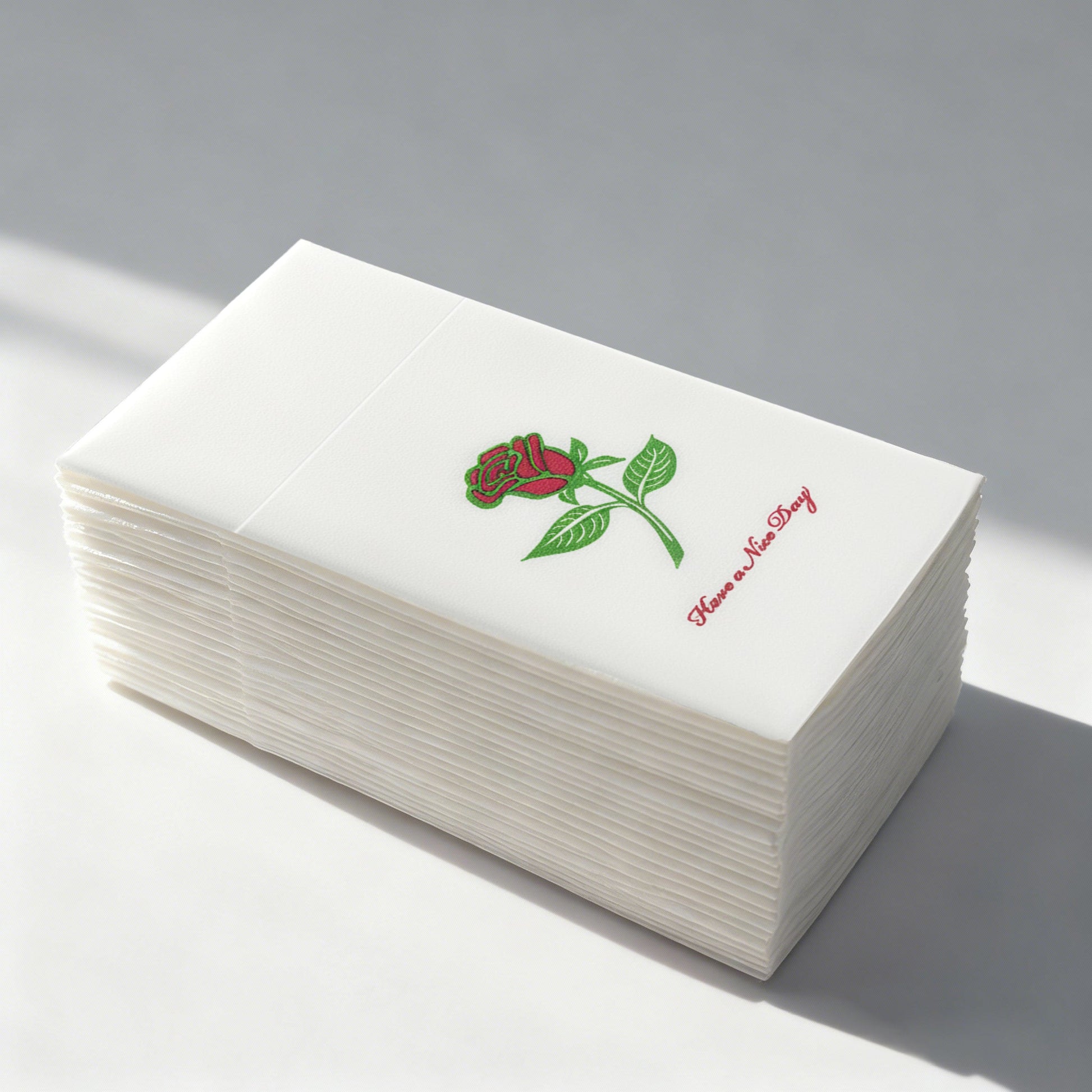 [1,000ct] 15.75" x 17" Rose Pattern Airlaid Paper | 1/8 Fold | White - Biocean by Danube BlueBiocean
