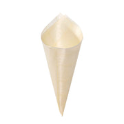 [1,000ct] 3" Disposable Wooden Cone | Brown - Biocean by Danube BlueBiocean