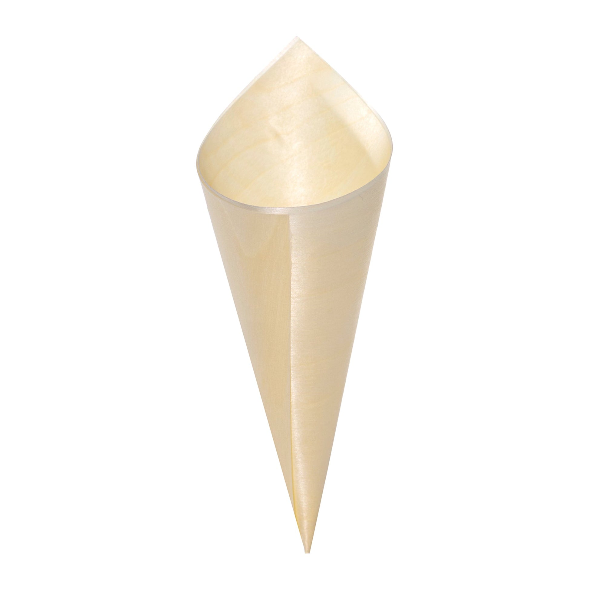 [1,000ct] 5" Disposable Wooden Cone | Brown - Biocean by Danube BlueBiocean