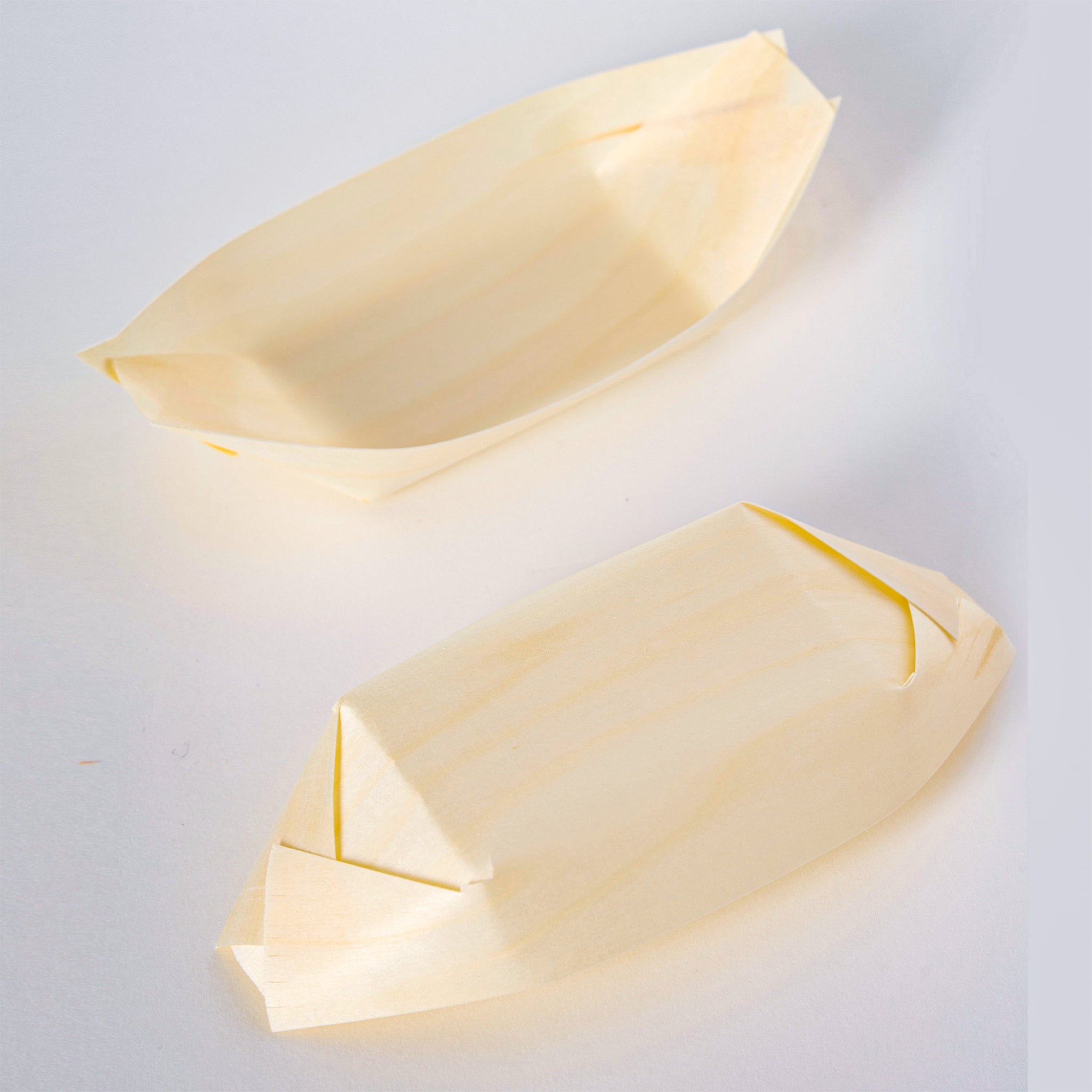 [1,000ct] 6" Disposable Wooden Food Boat | Brown | Brown - Biocean by Danube BlueBiocean