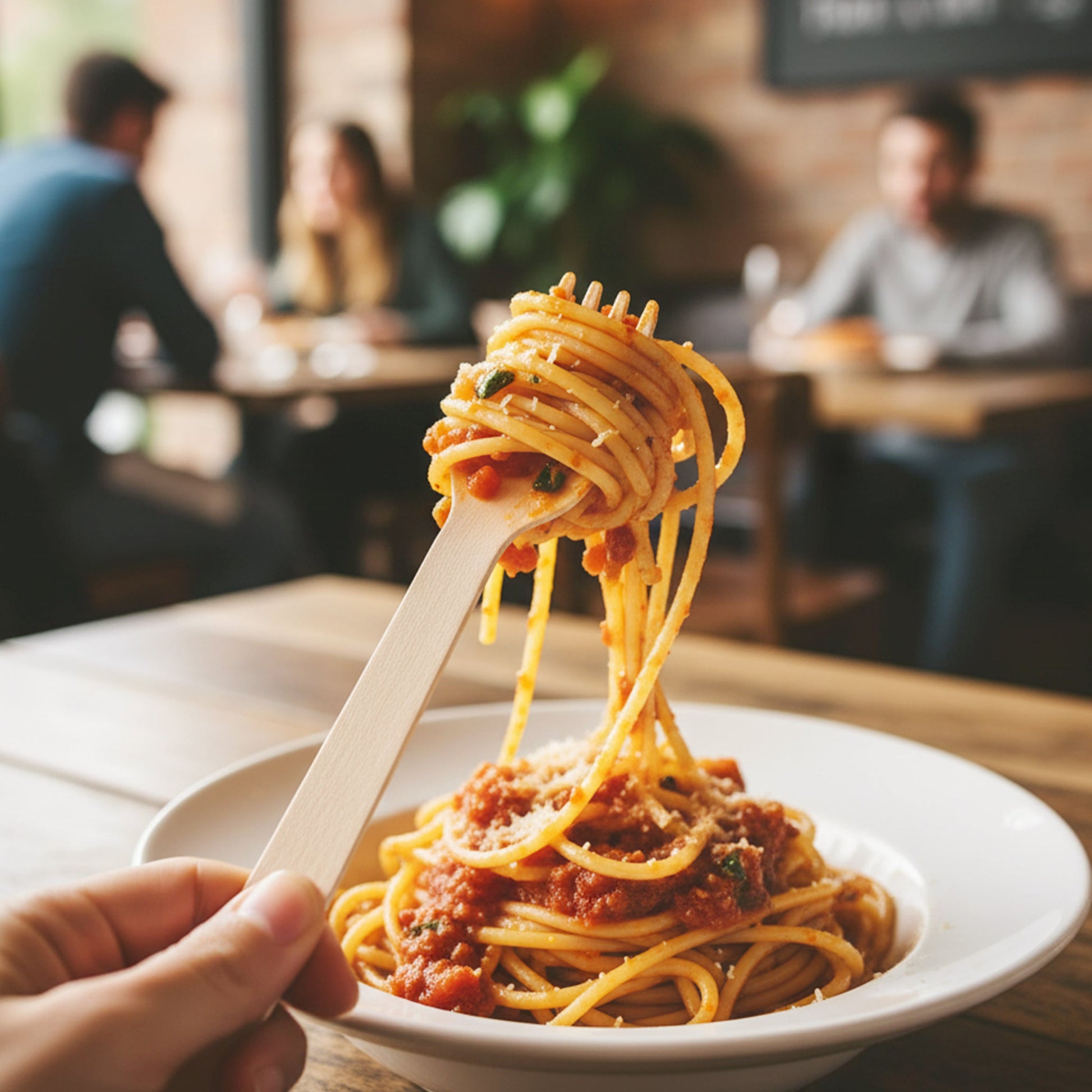 [1,000ct] 6.3" Compostable Wooden Fork without wax | Brown - Biocean by Danube BlueBiocean