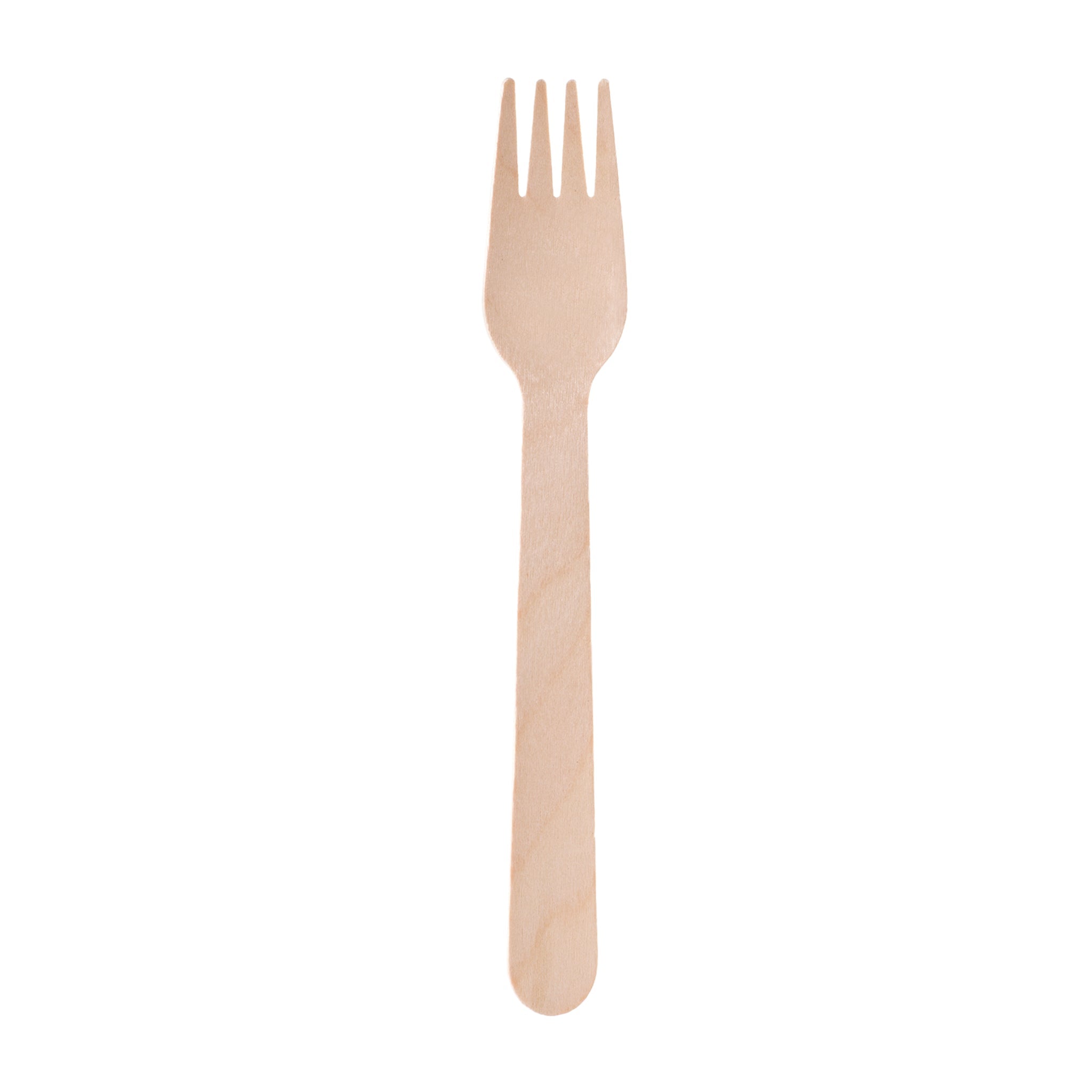 [1,000ct] 6.3" Compostable Wooden Fork without wax | Brown - Biocean by Danube BlueBiocean