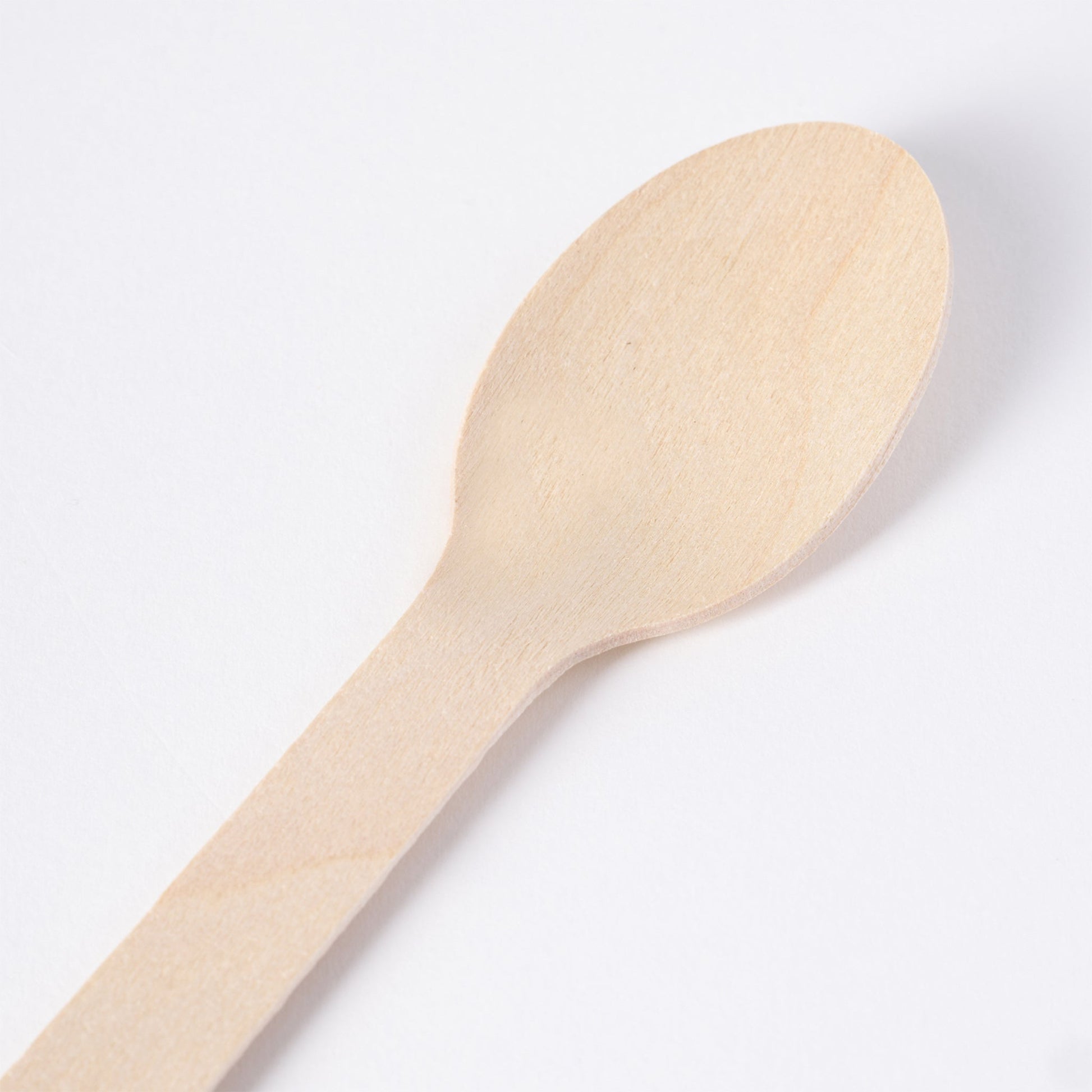 [1,000ct] 6.3" Compostable Wooden Spoon without wax | Brown - Biocean by Danube BlueBiocean