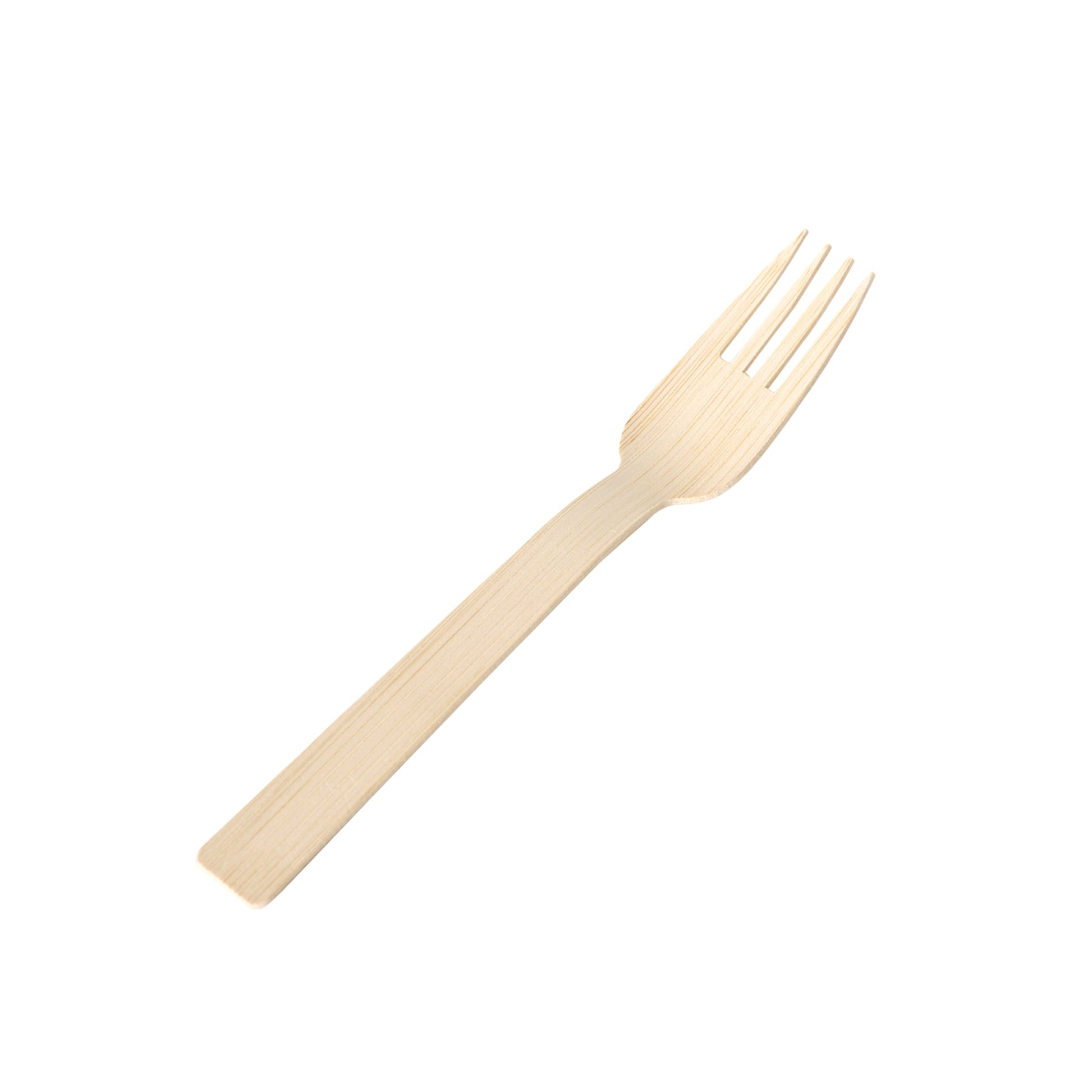 [1,000ct] 6.7" Compostable Bamboo Fork | Brown - Biocean by Danube BlueBiocean
