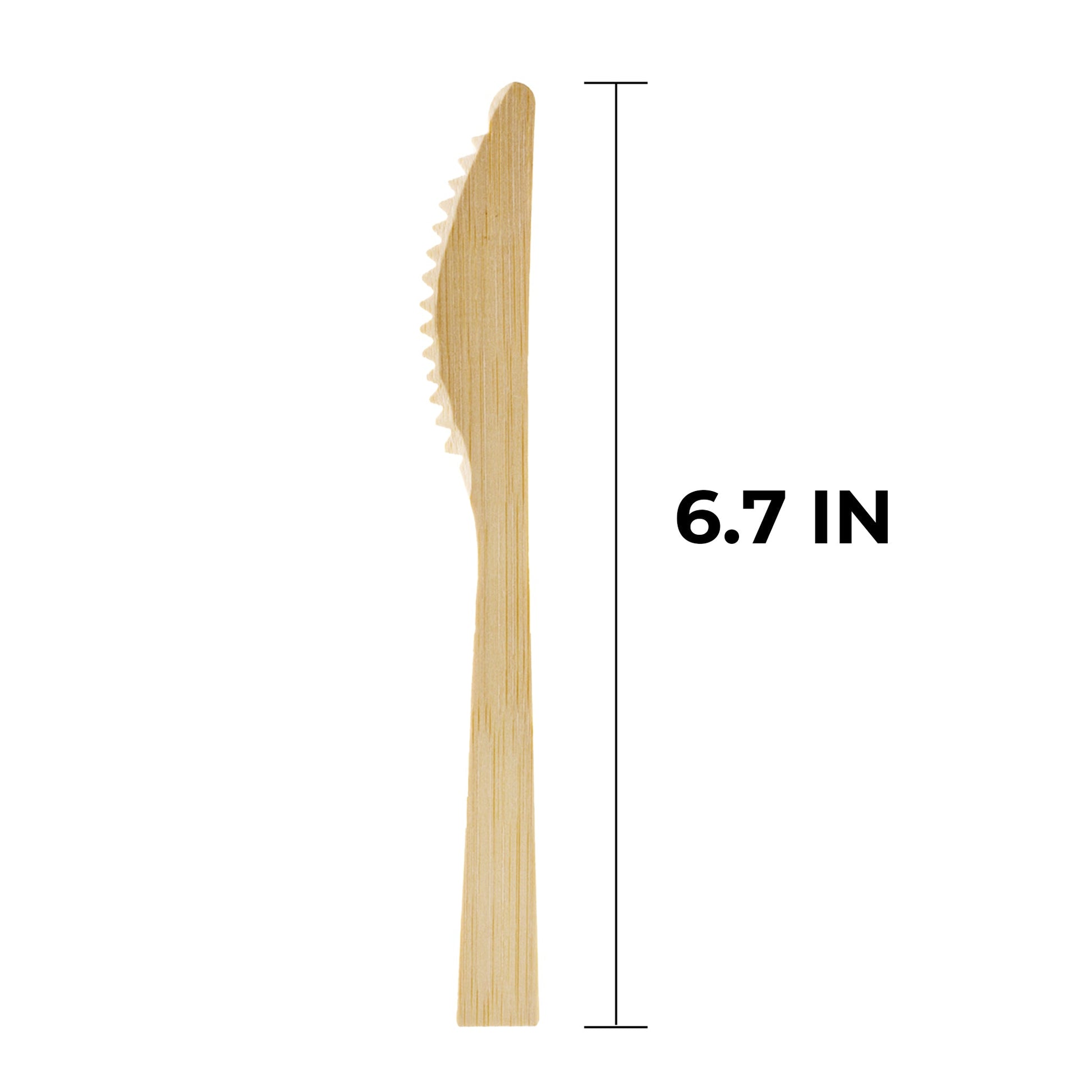 [1,000ct] 6.7" Compostable Bamboo Knife | Brown - Biocean by Danube BlueBiocean