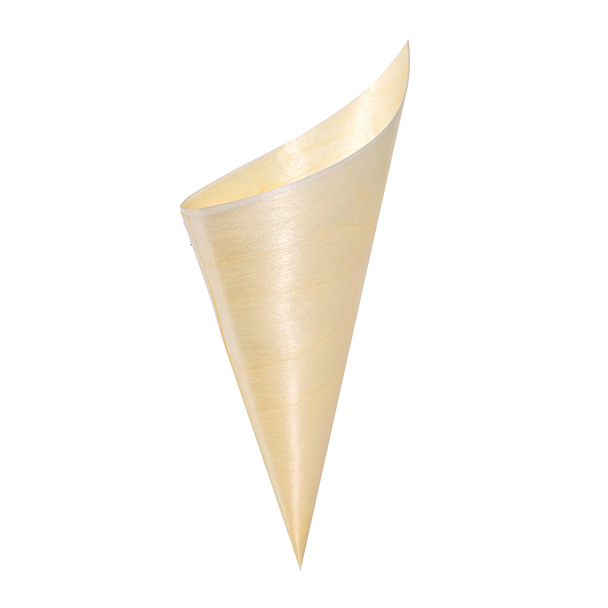 [1,000ct] 8" Disposable Wooden Cone | Brown - Biocean by Danube BlueBiocean