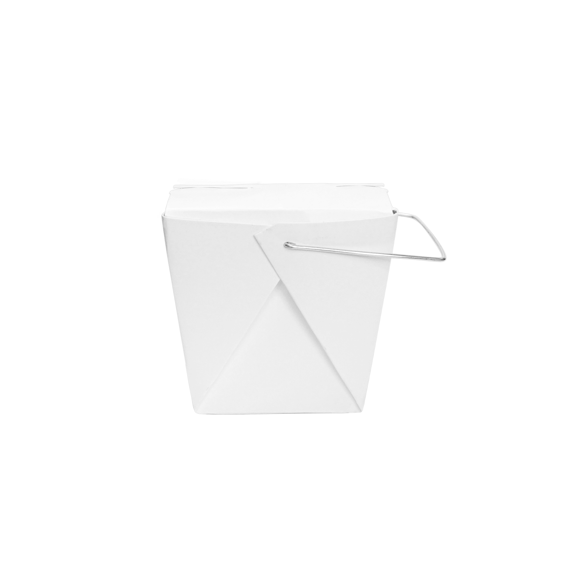 [1,000ct] 8oz Paper Take - Out Container with Wire Handle | White - Biocean by Danube BlueBiocean