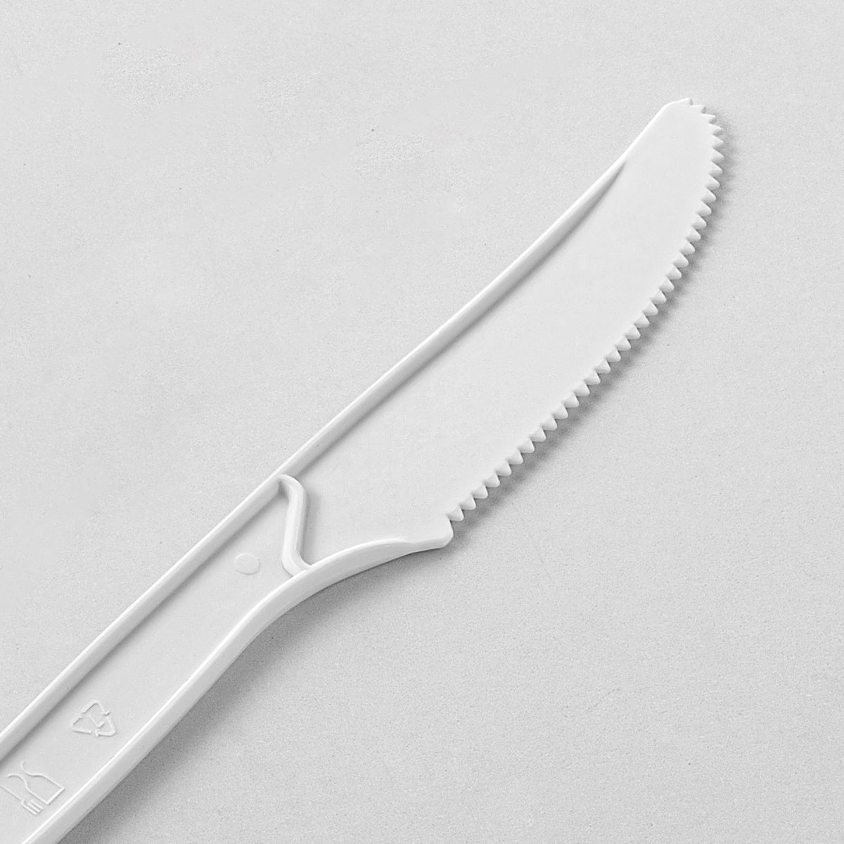 [1,000ct] PLA Heavy Weight Knives | White - Biocean by Danube BlueBiocean
