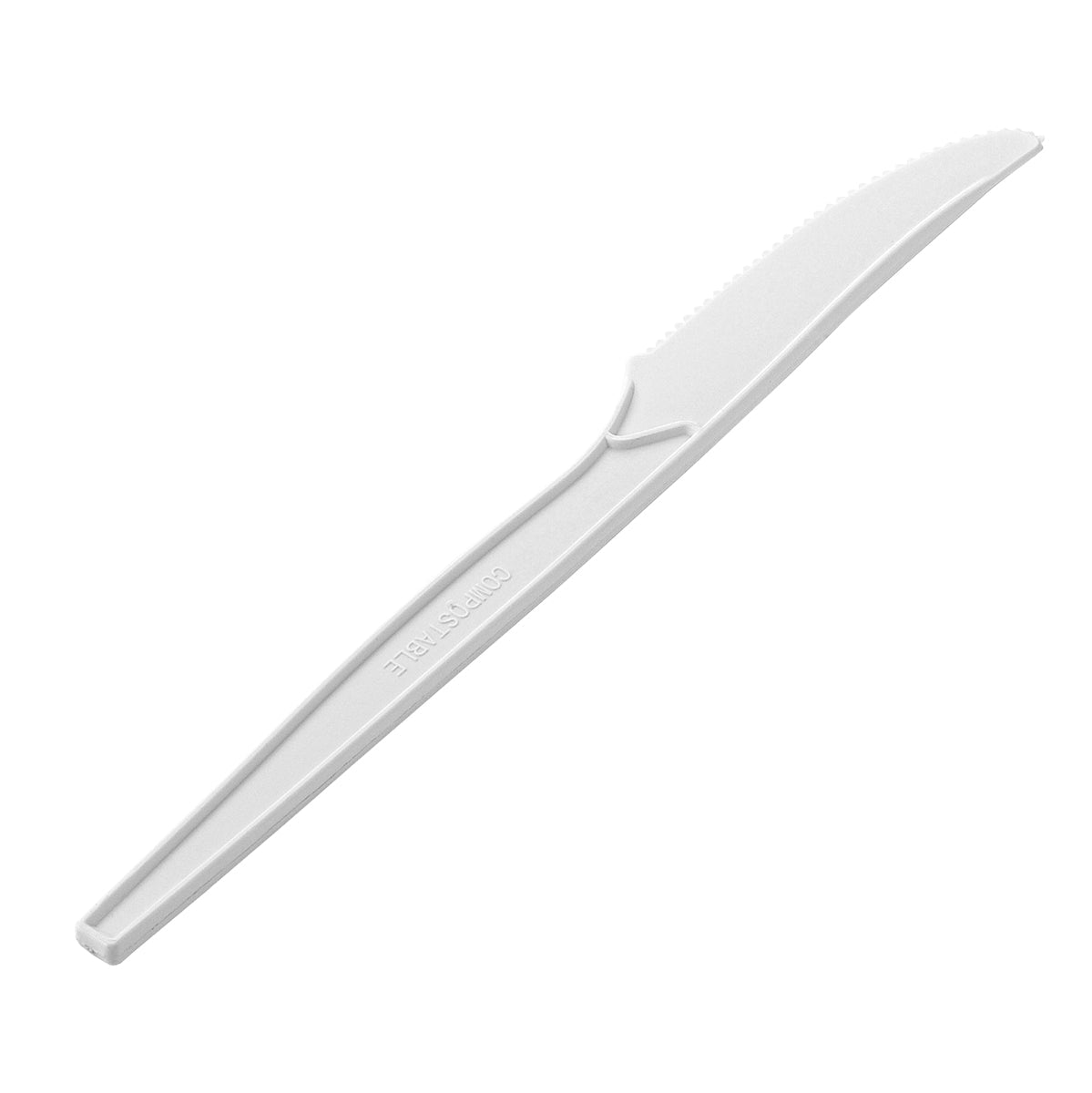 [1,000ct] PLA Heavy Weight Knives | White - Biocean by Danube BlueBiocean