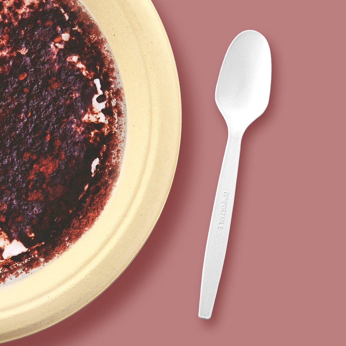 [1,000ct] PLA Heavy Weight Tea Spoons | White - Biocean by Danube BlueBiocean