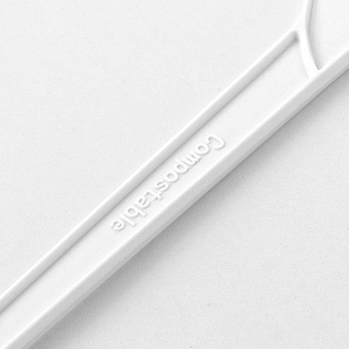 [1,000ct] PLA Medium Weight Knives | White - Biocean by Danube BlueBiocean