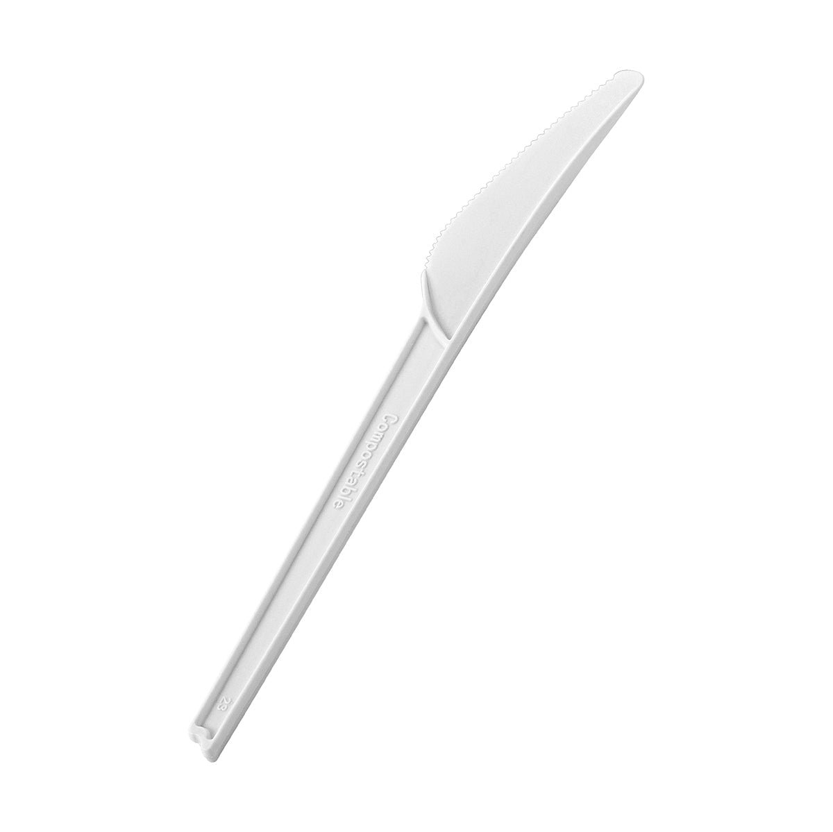 [1,000ct] PLA Medium Weight Knives | White - Biocean by Danube BlueBiocean