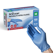 [1,000ct] Powder - Free Nitrile Gloves | Medium | Blue - Biocean by Danube BlueBiocean