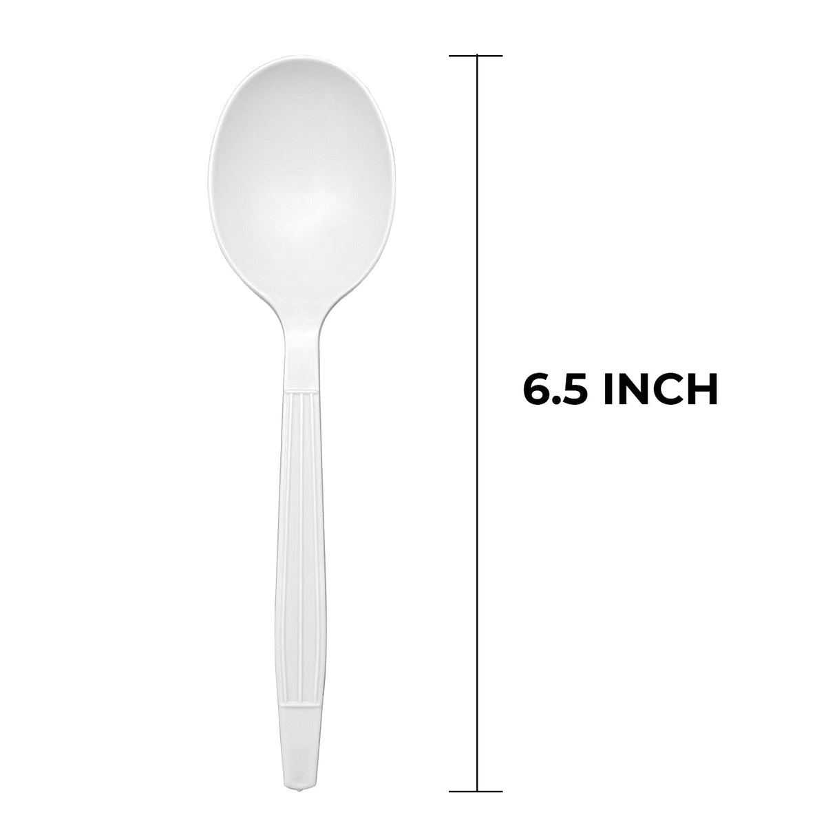 [1,000ct] PP Plastic Extra Heavy Weight Soup Spoons | White - Biocean by Danube BlueBiocean