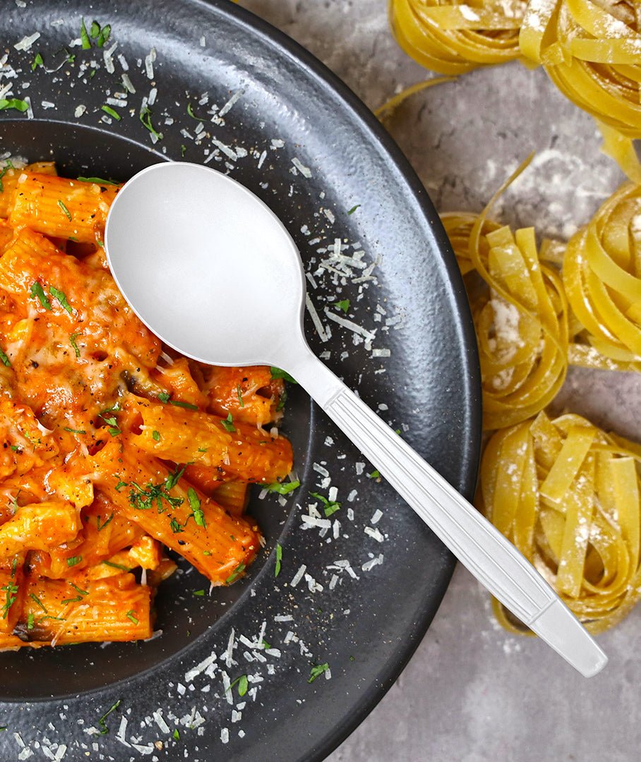 [1,000ct] PP Plastic Extra Heavy Weight Soup Spoons | White - Biocean by Danube BlueBiocean