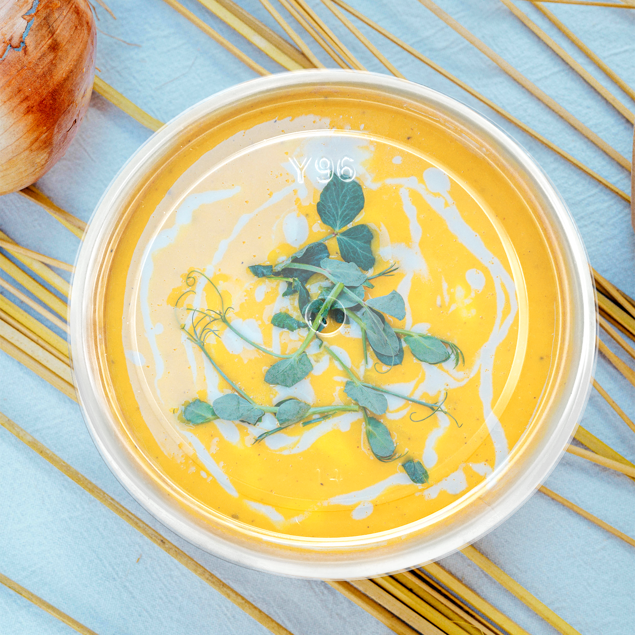 [1,000ct] PP Plastic Food Cup Lids | Clear - Biocean by Danube BlueBiocean