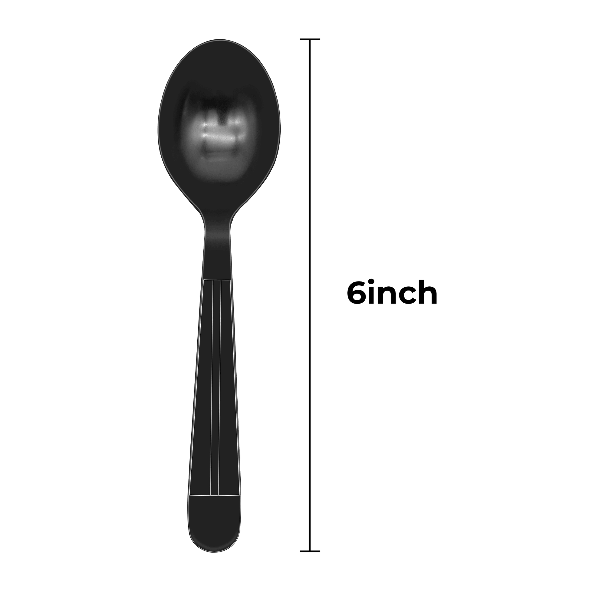[1,000ct] PP Plastic Heavy Weight Soup Spoons | Black - Biocean by Danube BlueBiocean