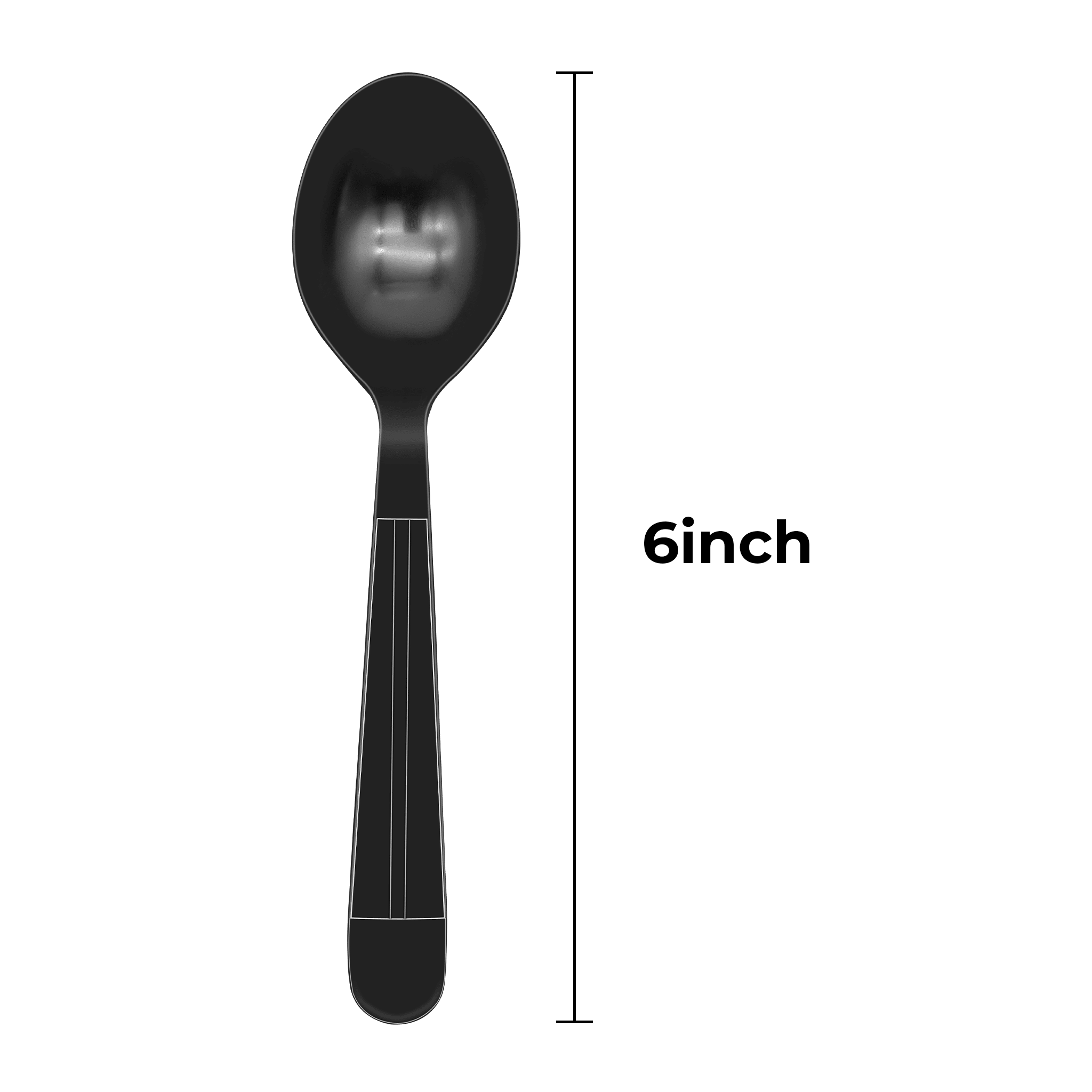 [1,000ct] PP Plastic Heavy Weight Soup Spoons | Black - Biocean by Danube BlueBiocean